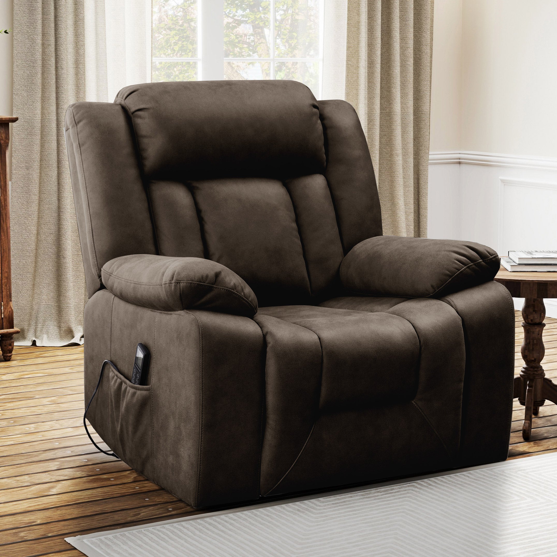 Stearns & Foster Halston Power Lift Heat-Massage Recliner