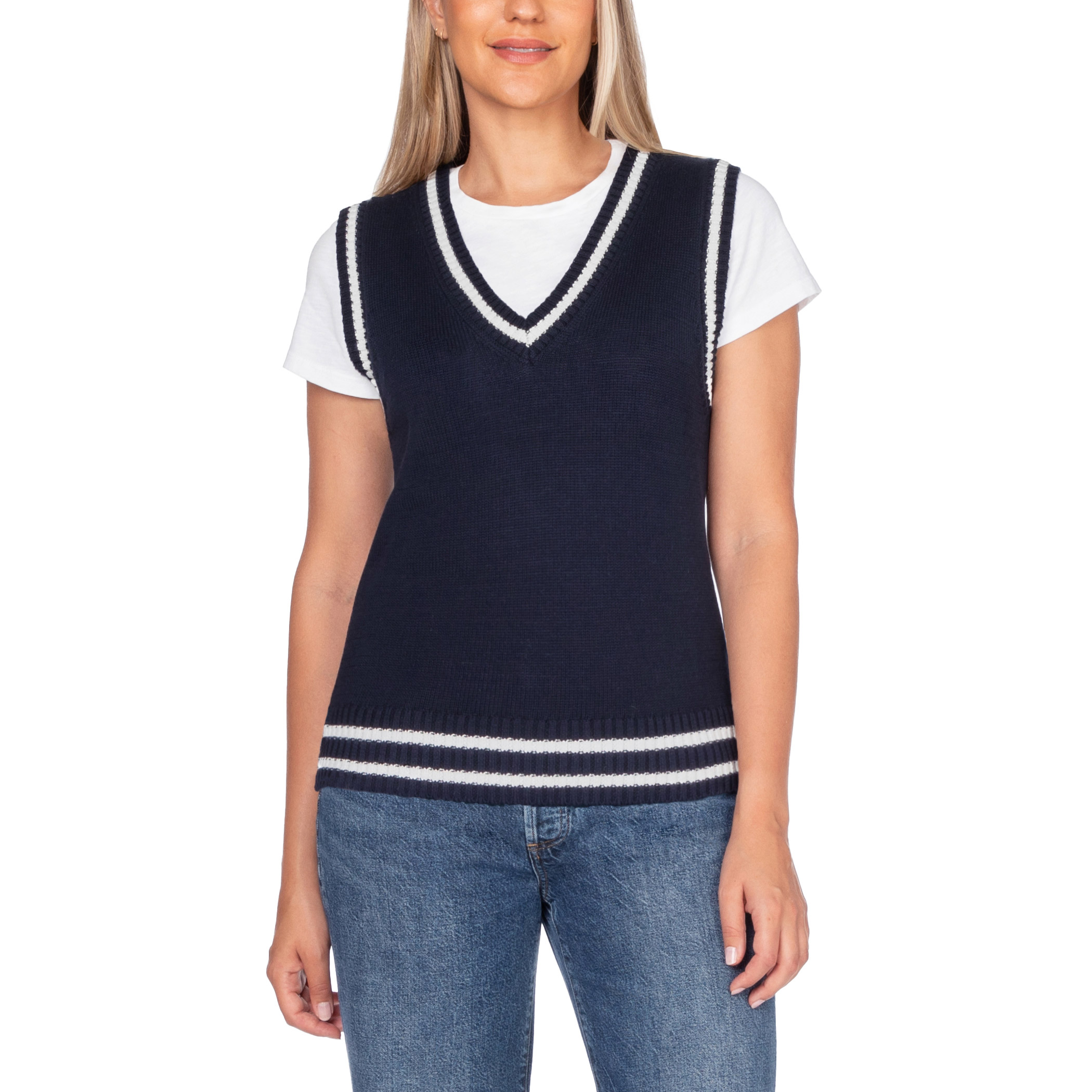 売れ筋商品|||ランズエンド ニット&セーター アウター レディース Women's Cotton Modal Sweater Vest Classic navy Lands' End Women's Cotton Modal Cardigan Sweater - Macy's