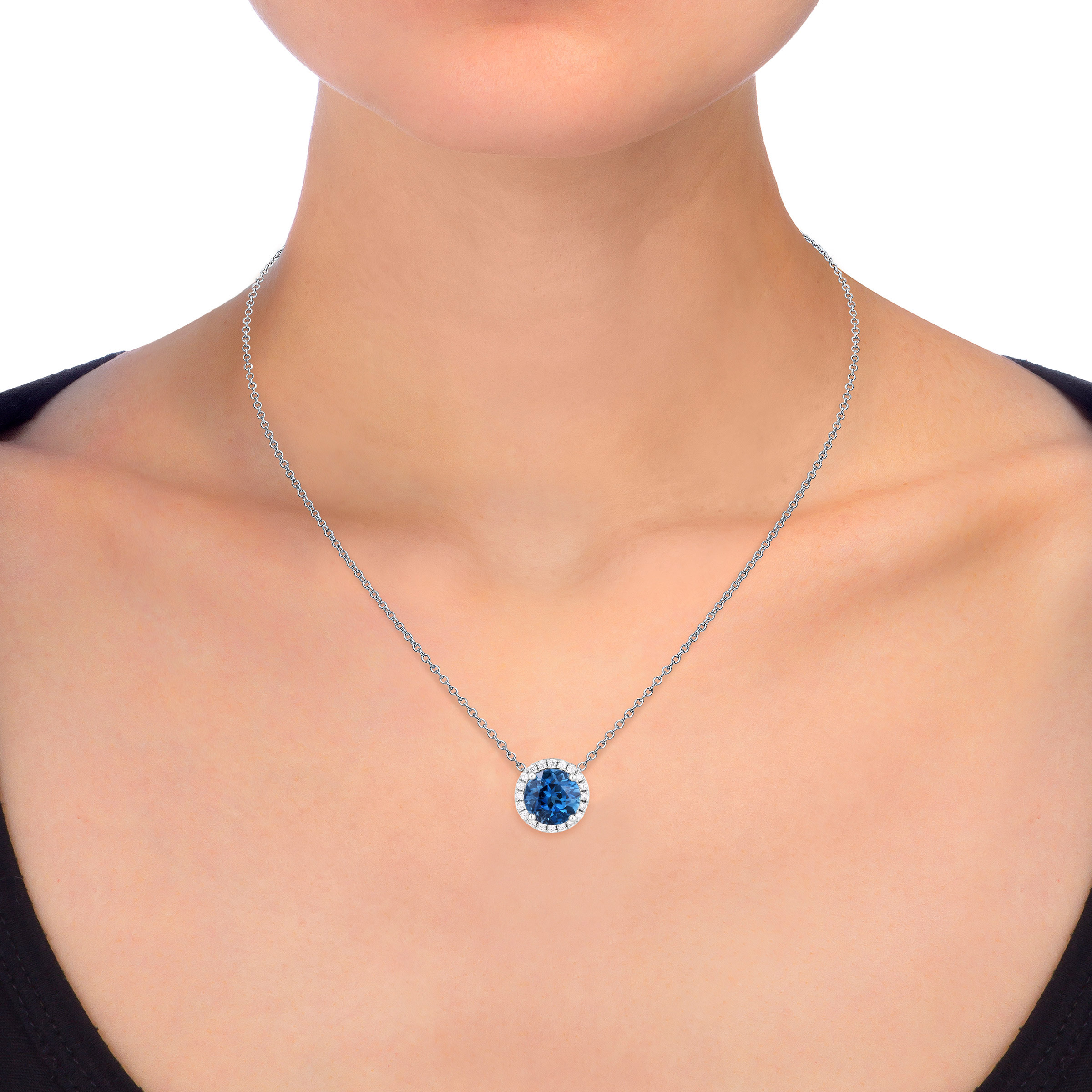 Genuine Blue, Champagne, White & Black deals Diamond Necklace