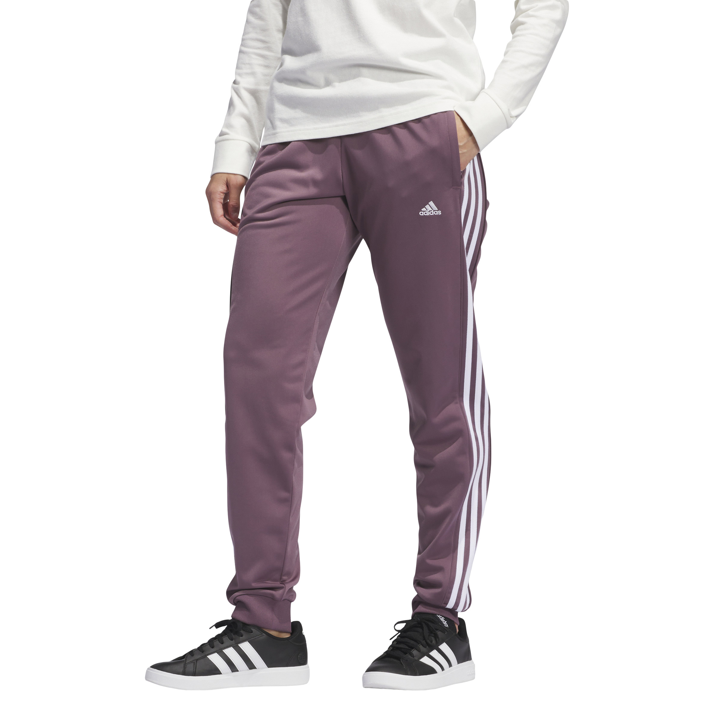 ★ adidas★ 3S PINSTRIPES T-PURPLE IY7225 WMNS) adidas Adicolor 3-Stripes Pinstripe T-Shirt 'Purple