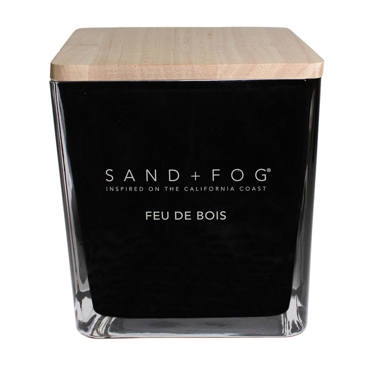 Sand + Fog 57 oz Square Candle with Rubber Wooden Lid