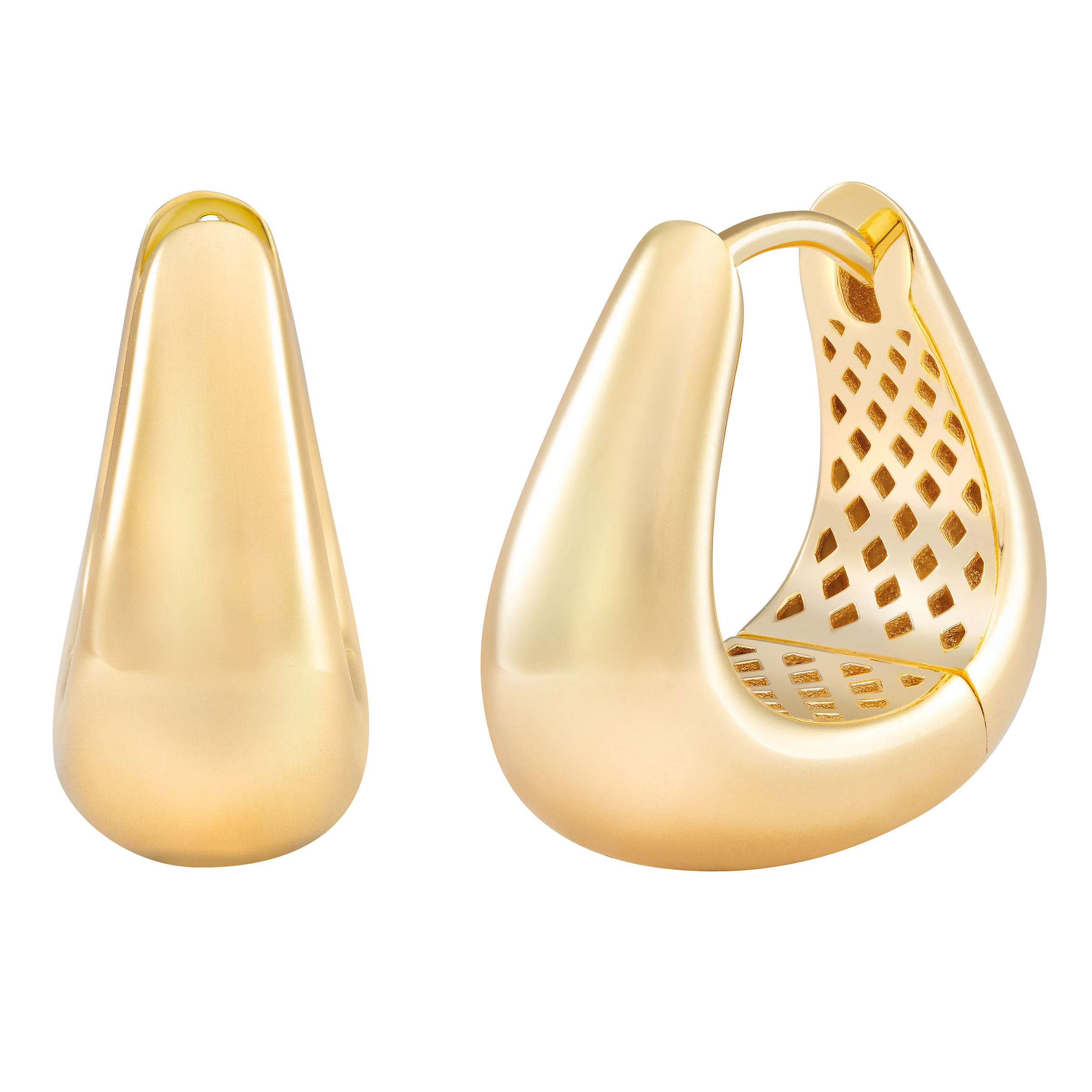 plage 14K HOOP ピアス XS K10 flat hoop pierced earring フラット フープピアス