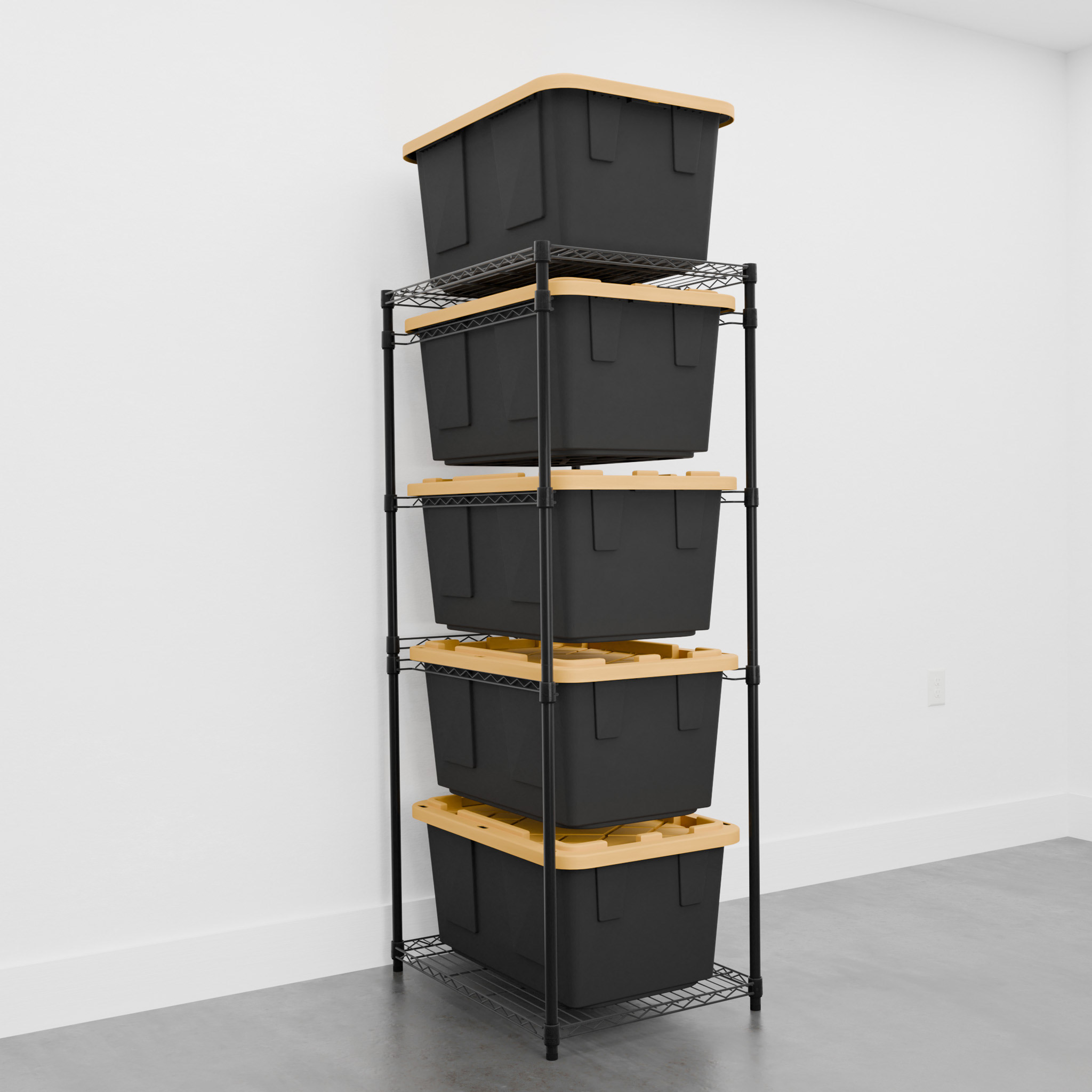 SafeRacks Storage Bin Rack, 5 Tote Capacity, NSF Certified