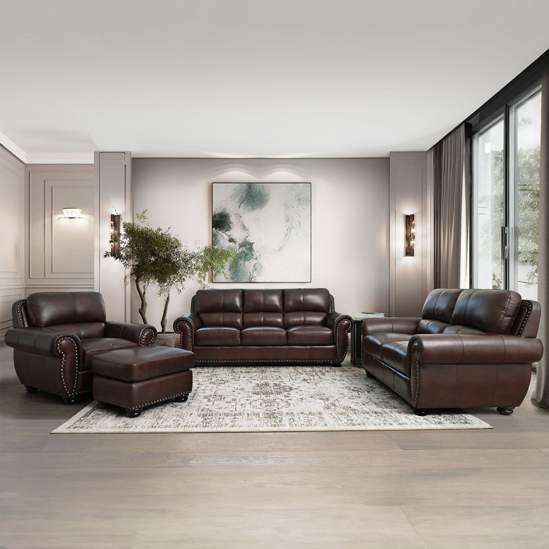 Austin Leather Collection Brown Costco