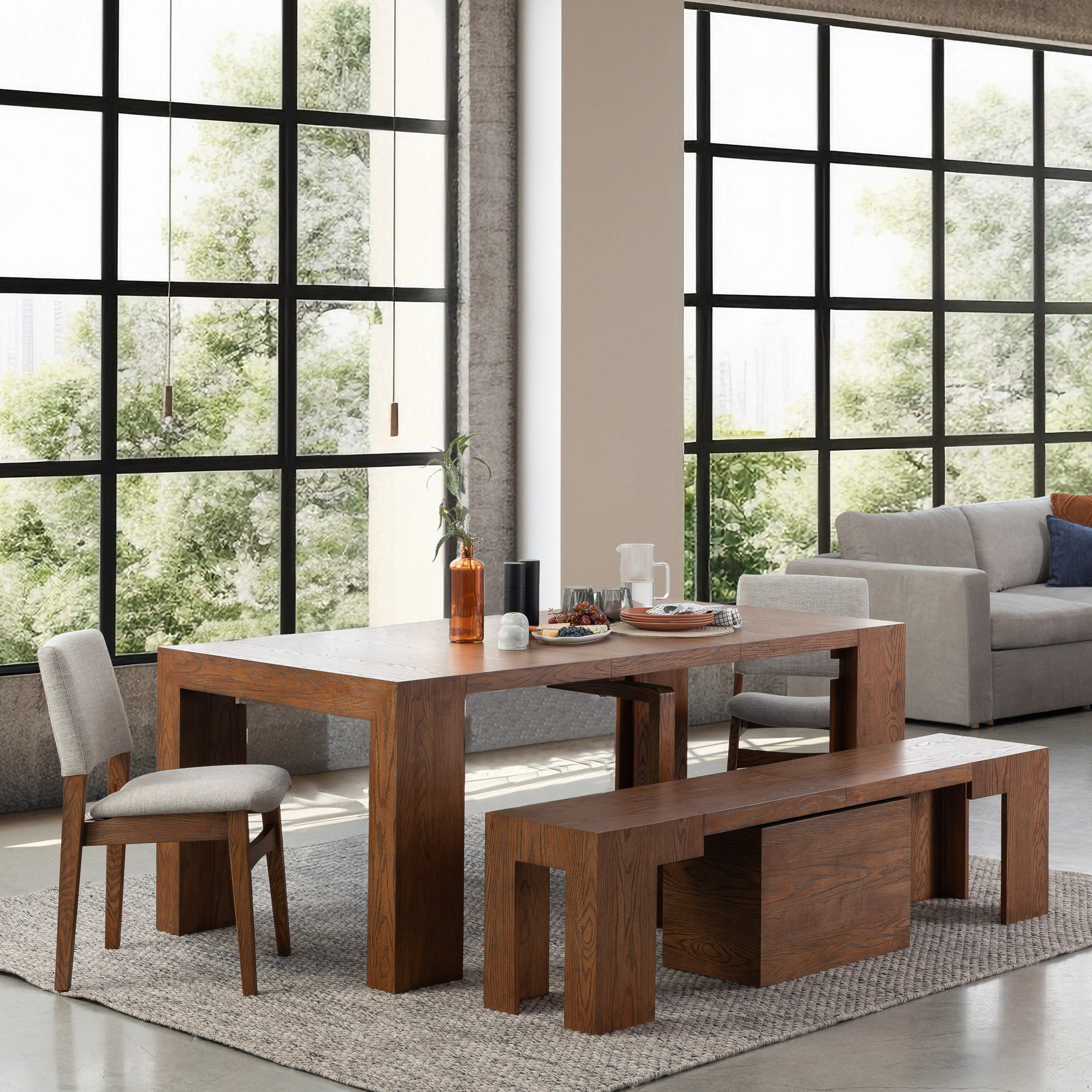 Transformer Table Extendable 4Piece Dining Set Costco