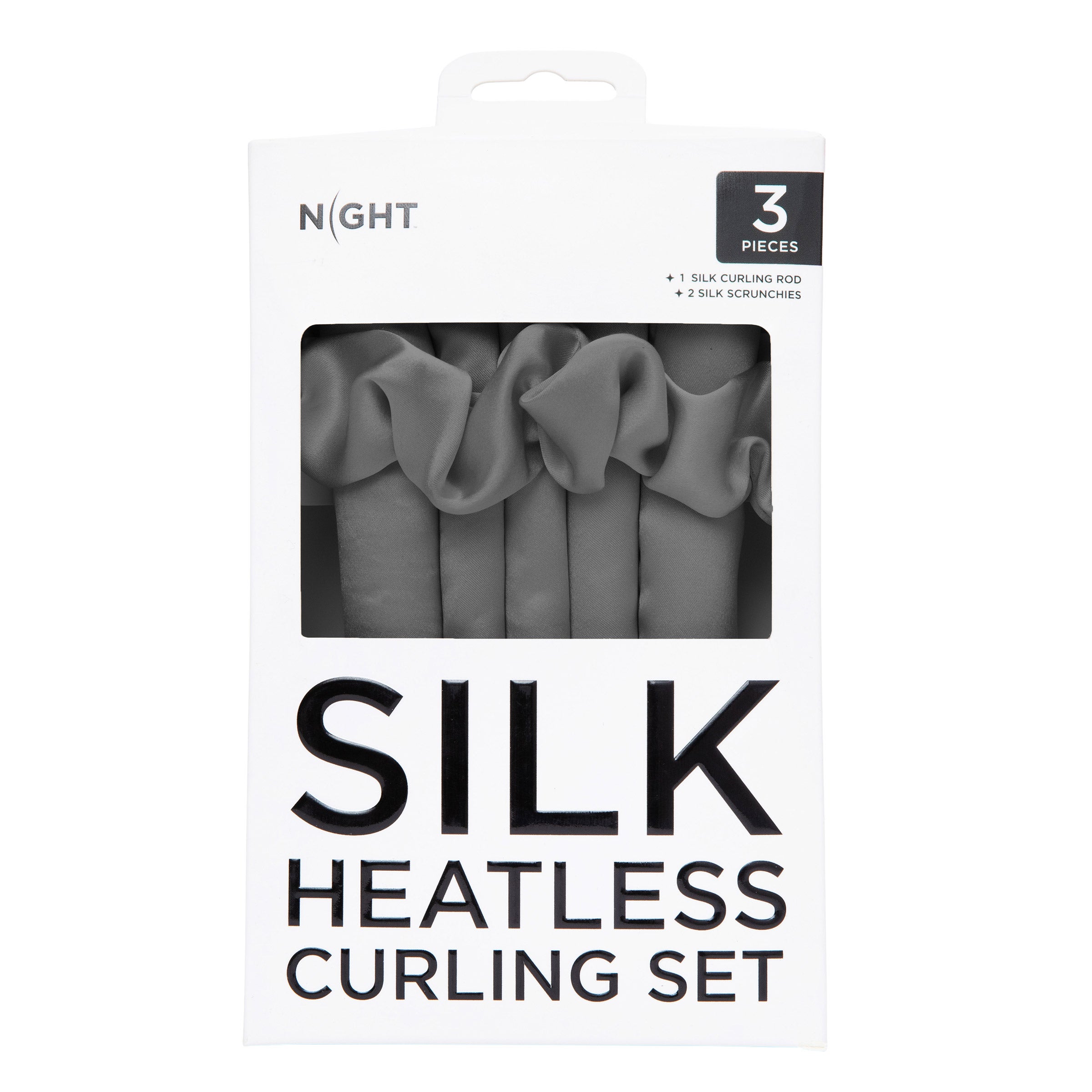 NIGHT Silk Heatless Curling Set, Gunmetal