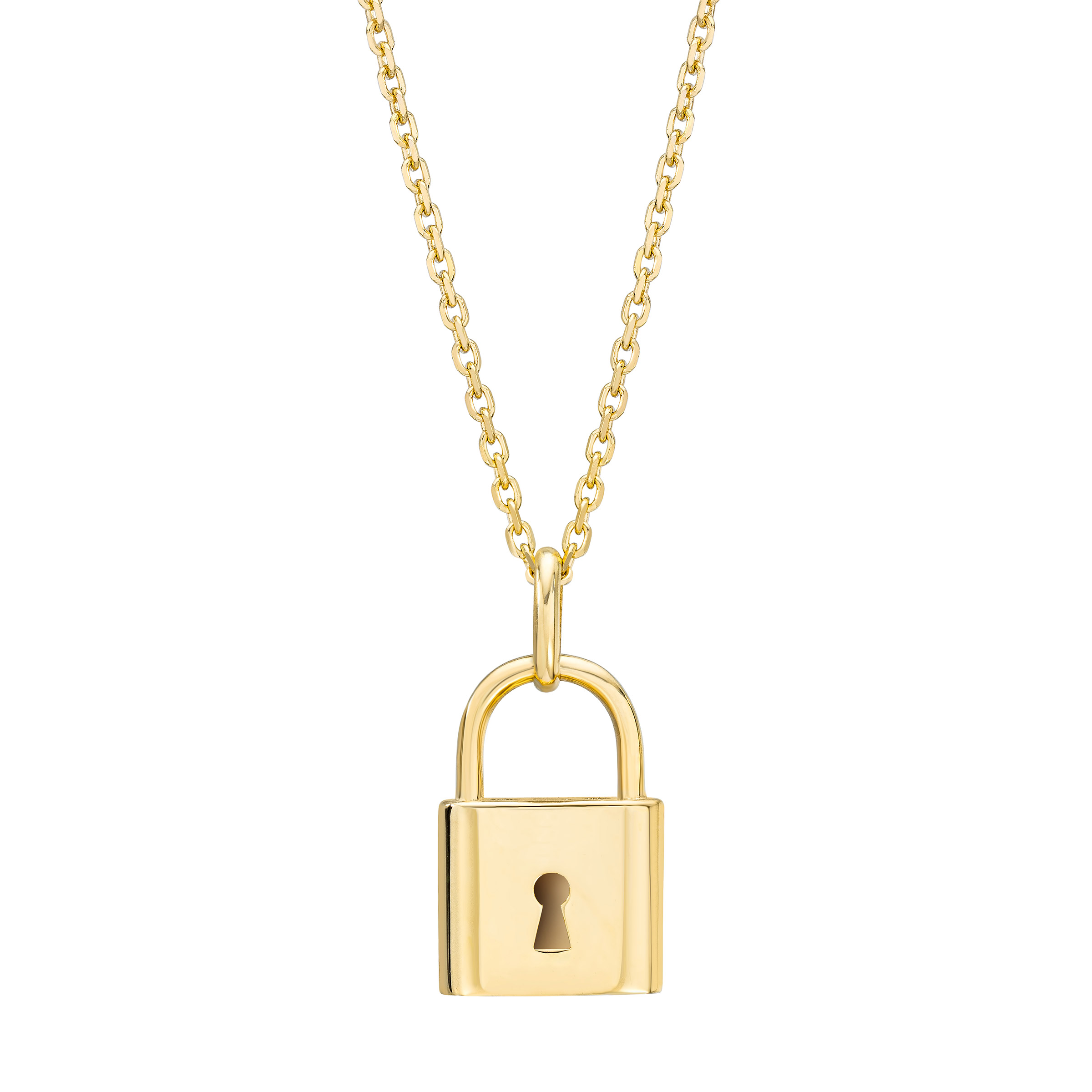 14kt Yellow Gold Lock Pendant | Costco