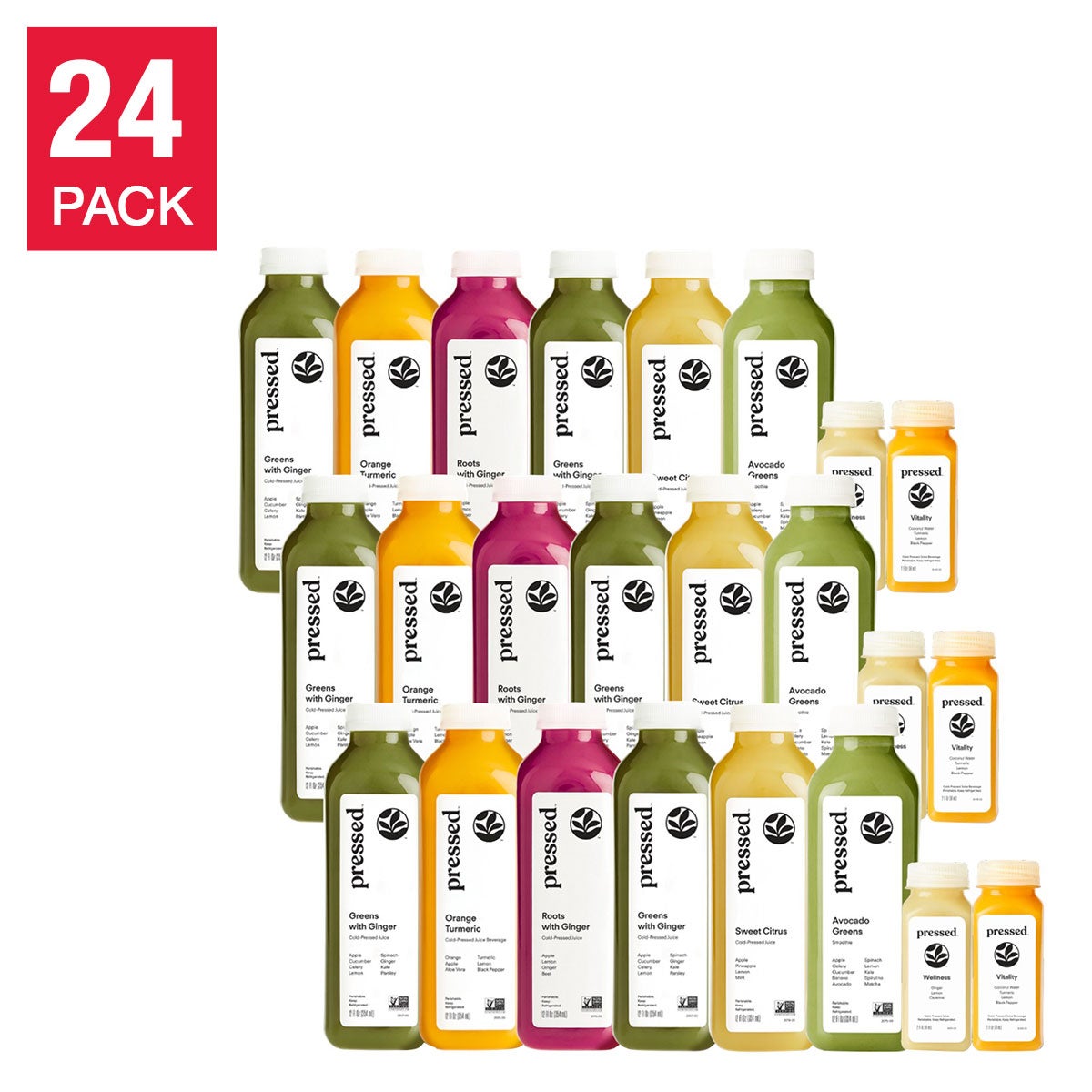 Pressed 3-Day Cleanse Bundle (18 Juices and 6 Shots)