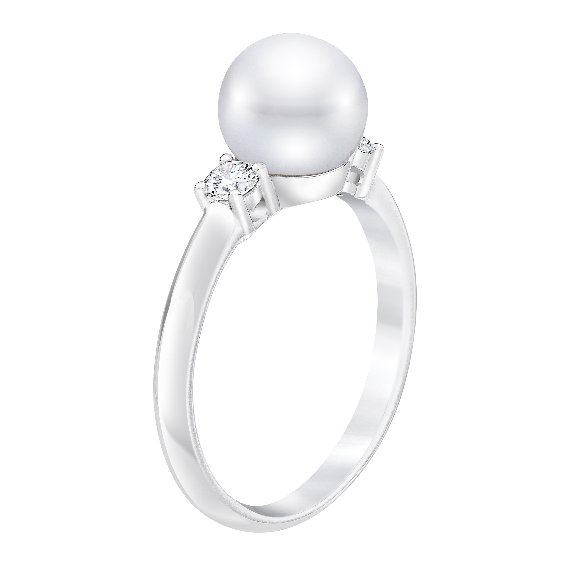 Skinny Pearl Ring 13号 13-14mm White Keshi Pearl Ring,yellow Gold Plated Sterling