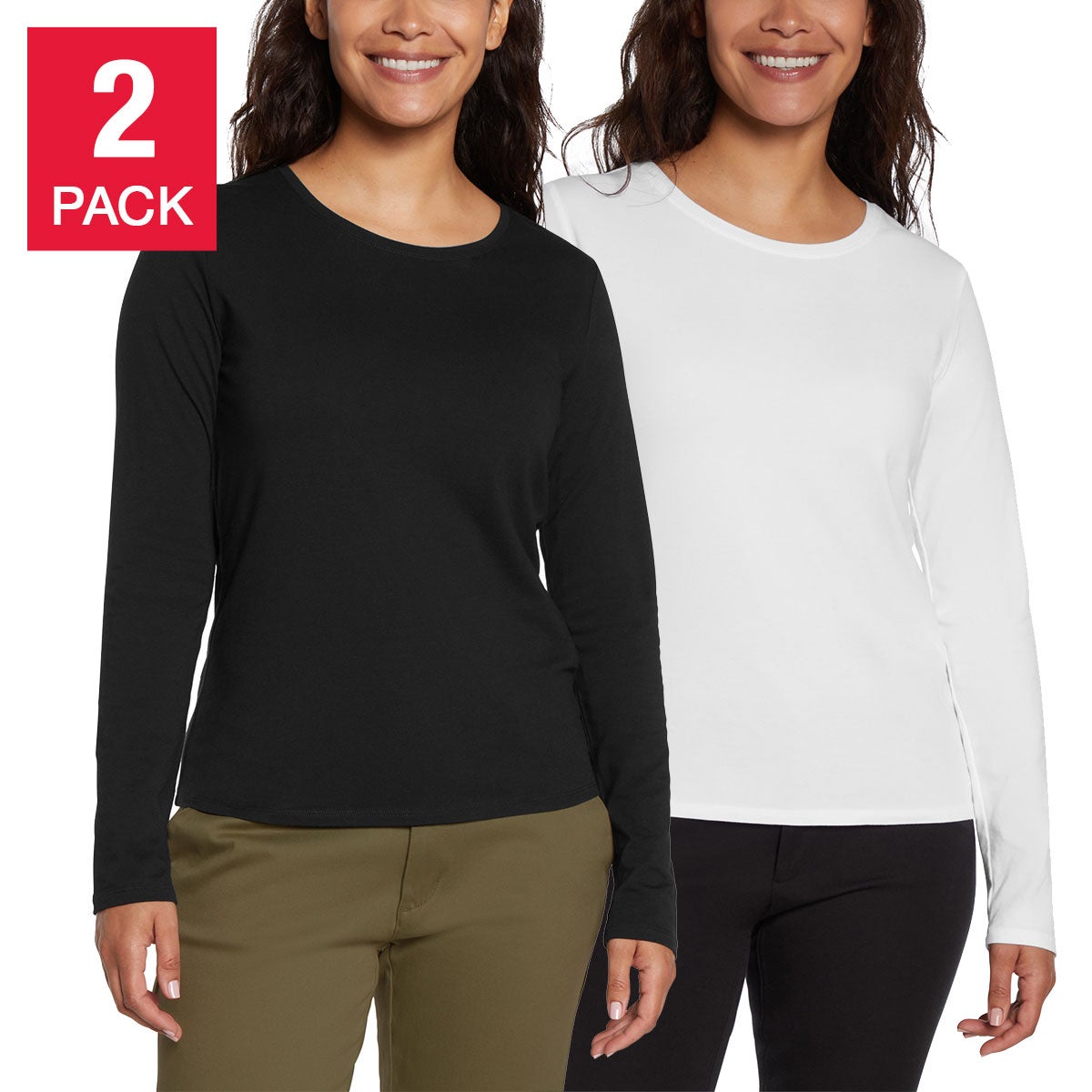 Banana Republic Ladies' Long Sleeve Tee, 2-Pack