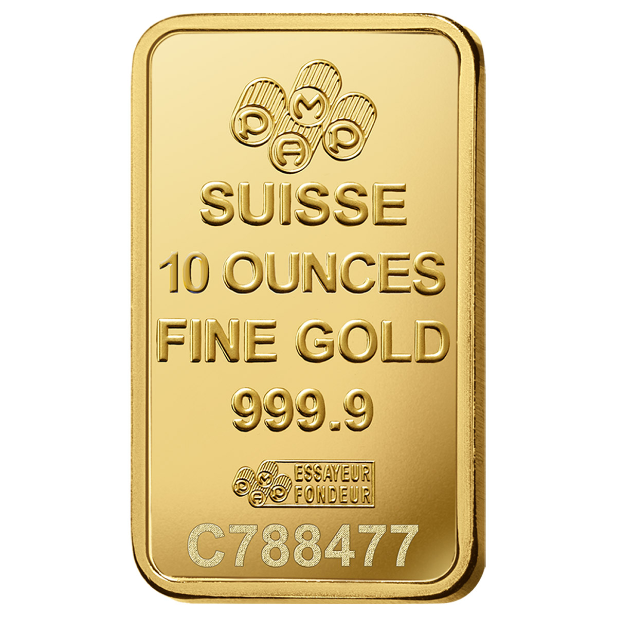 PAMP SUISSE 10.0 OZ 金バー 10 oz Gold Pamp Swiss Bar 99.99%