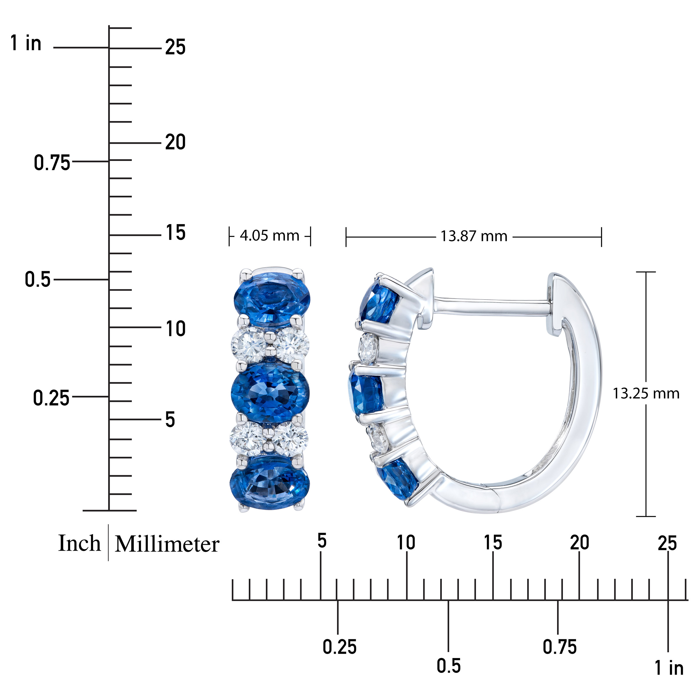 ビリヤード Icelake Blue Sapphire and Diamond 14kt White Gold Earrings | Costco