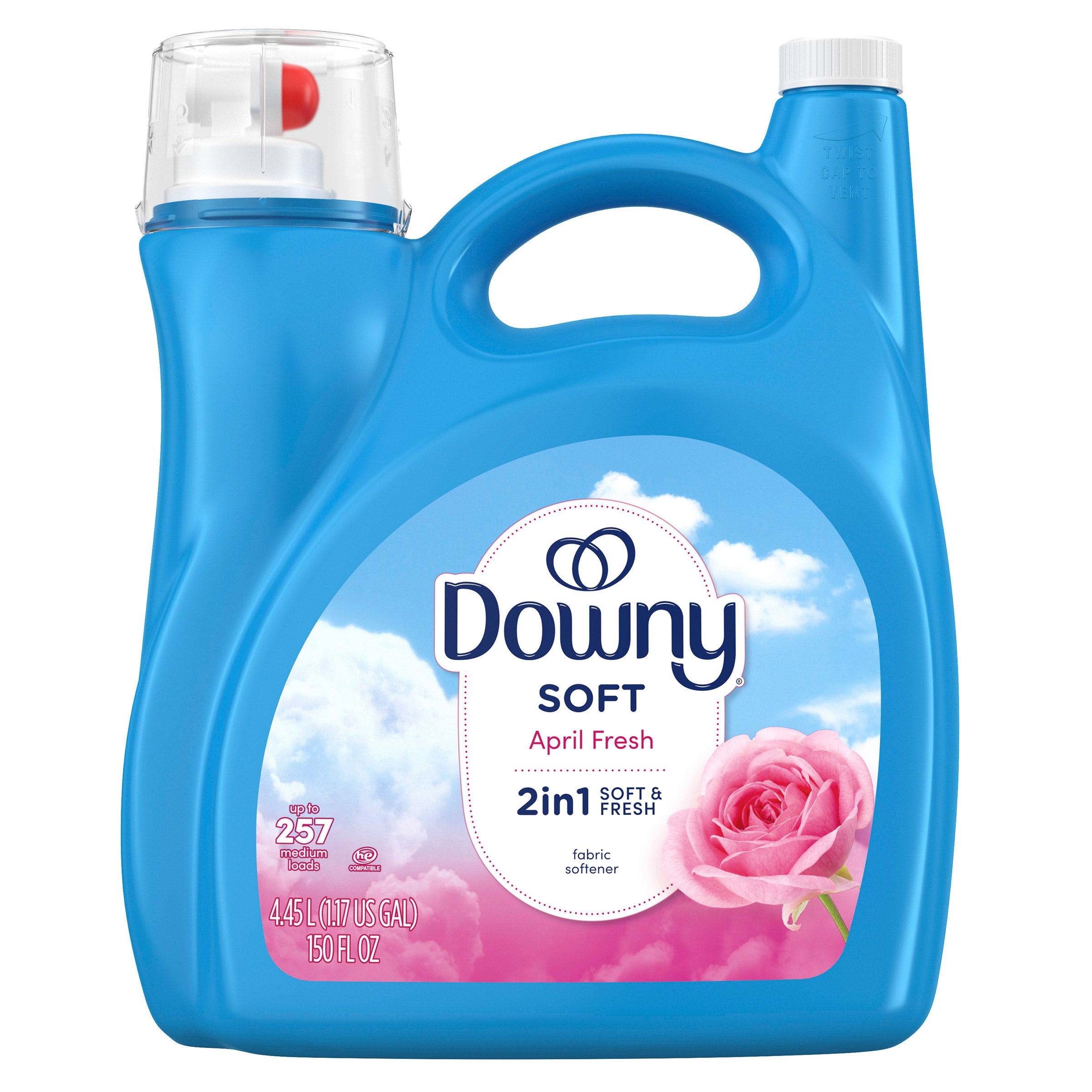 Downy Soft Liquid Fabric Softener, April Fresh, 257 Loads, 150 fl oz