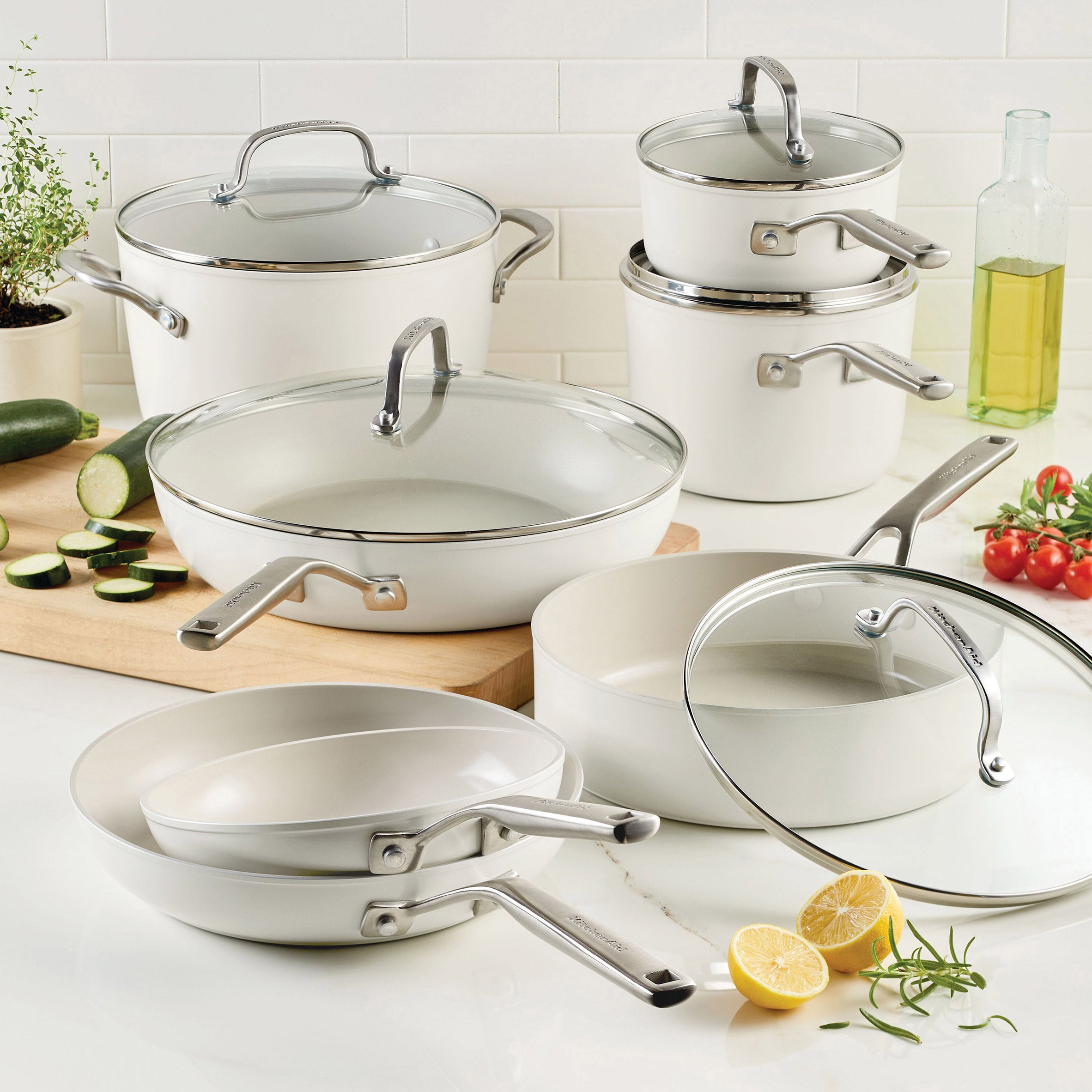 KitchenAid 12-Piece Hard Anodized Ceramic Non-Stick Cookware Set