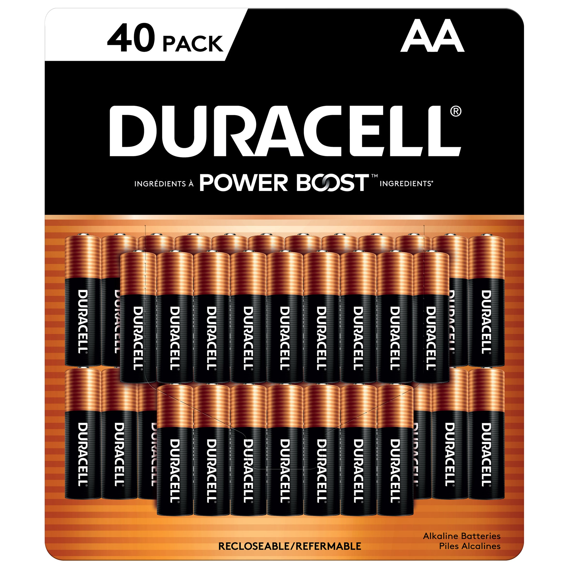 SAVE $2.50 on Duracell Power Boost Coppertop Alkaline AA Batteries, 40 ct