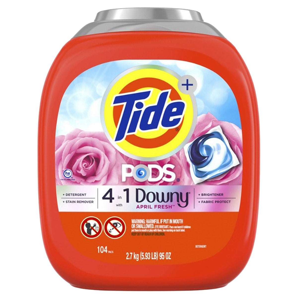 Tide Pods with Downy Laundry Detergent Pods, April Fresh, 104-Count