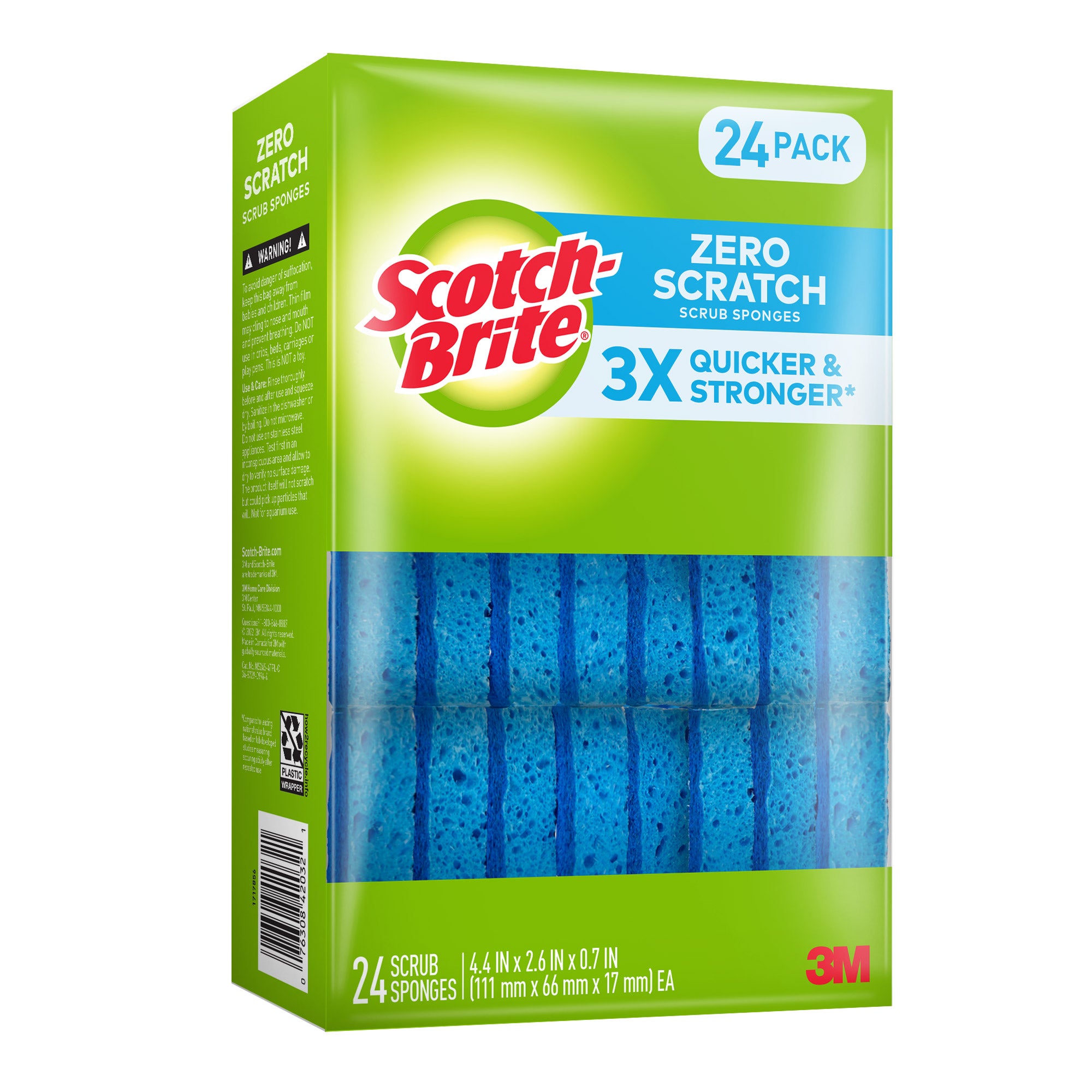 Scotch-Brite Zero Scratch AND/OR Heavy Duty Sponges, 24-Count