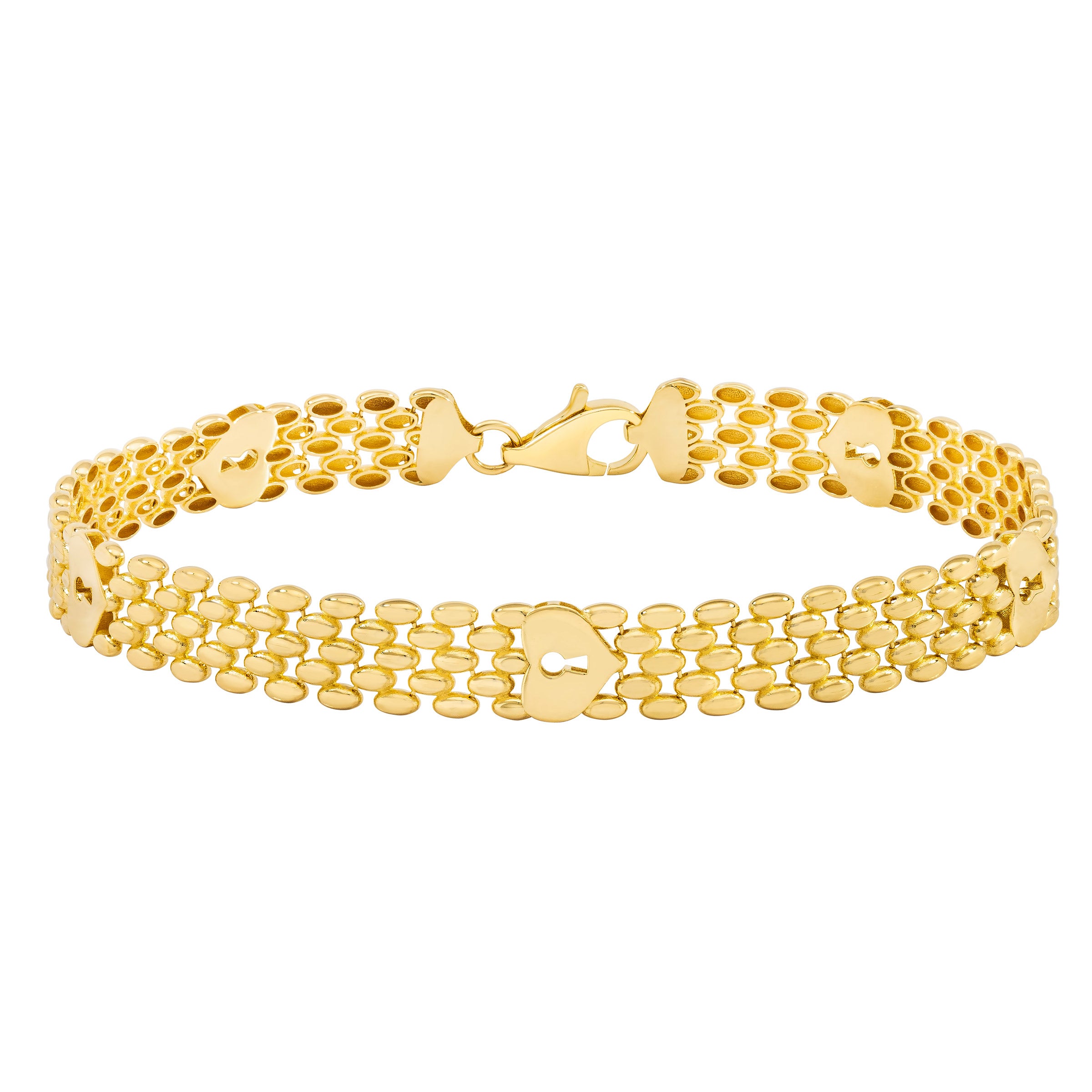 14kt Yellow Gold Panther Link Bracelet