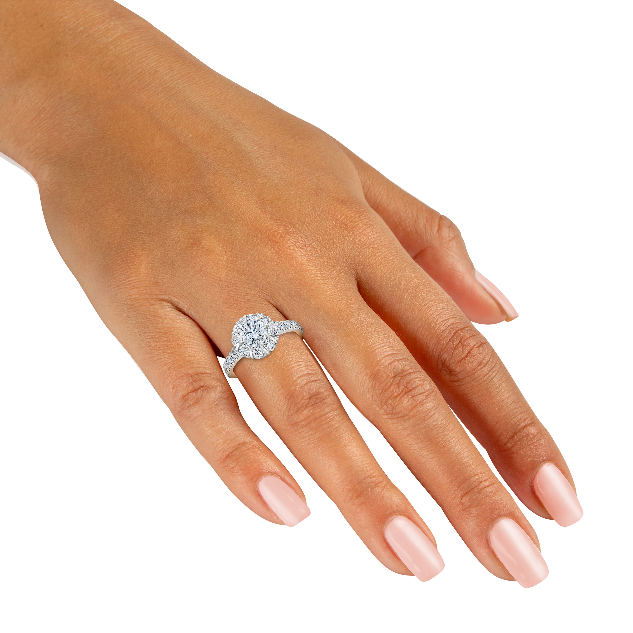 Round Brilliant 2.00 ctw VS2 Clarity I Color Diamond 14kt White Gold Wedding Ring Costco