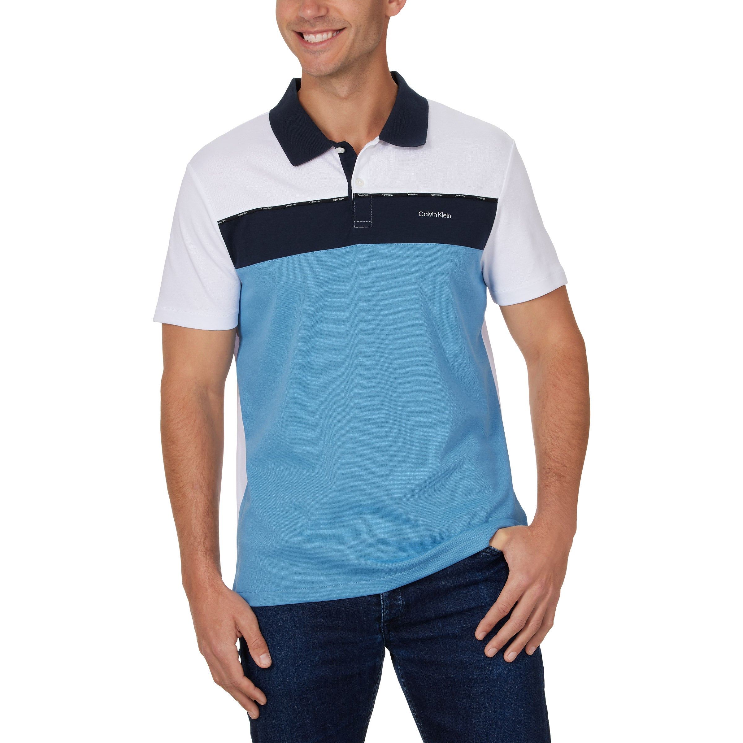 Klein Jeans Calvin Klein Men's Liquid Cotton Polo Calvin