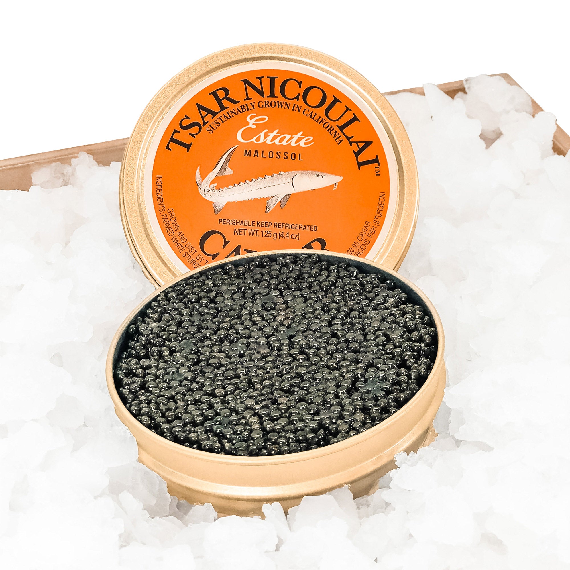 Tsar Nicoulai Estate White Sturgeon Caviar 4.4 oz