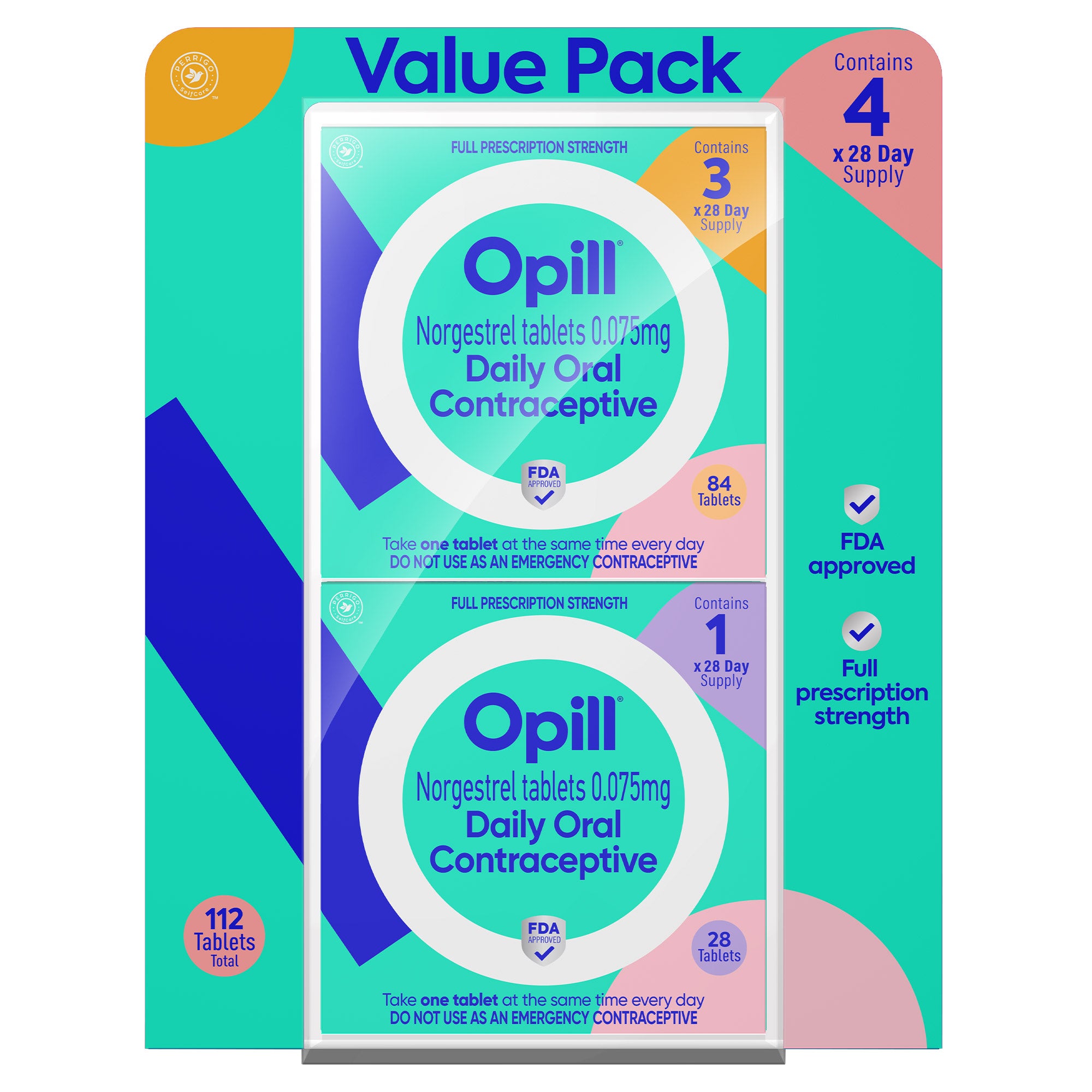 Opill Daily Oral Contraceptive, 112 Tablets