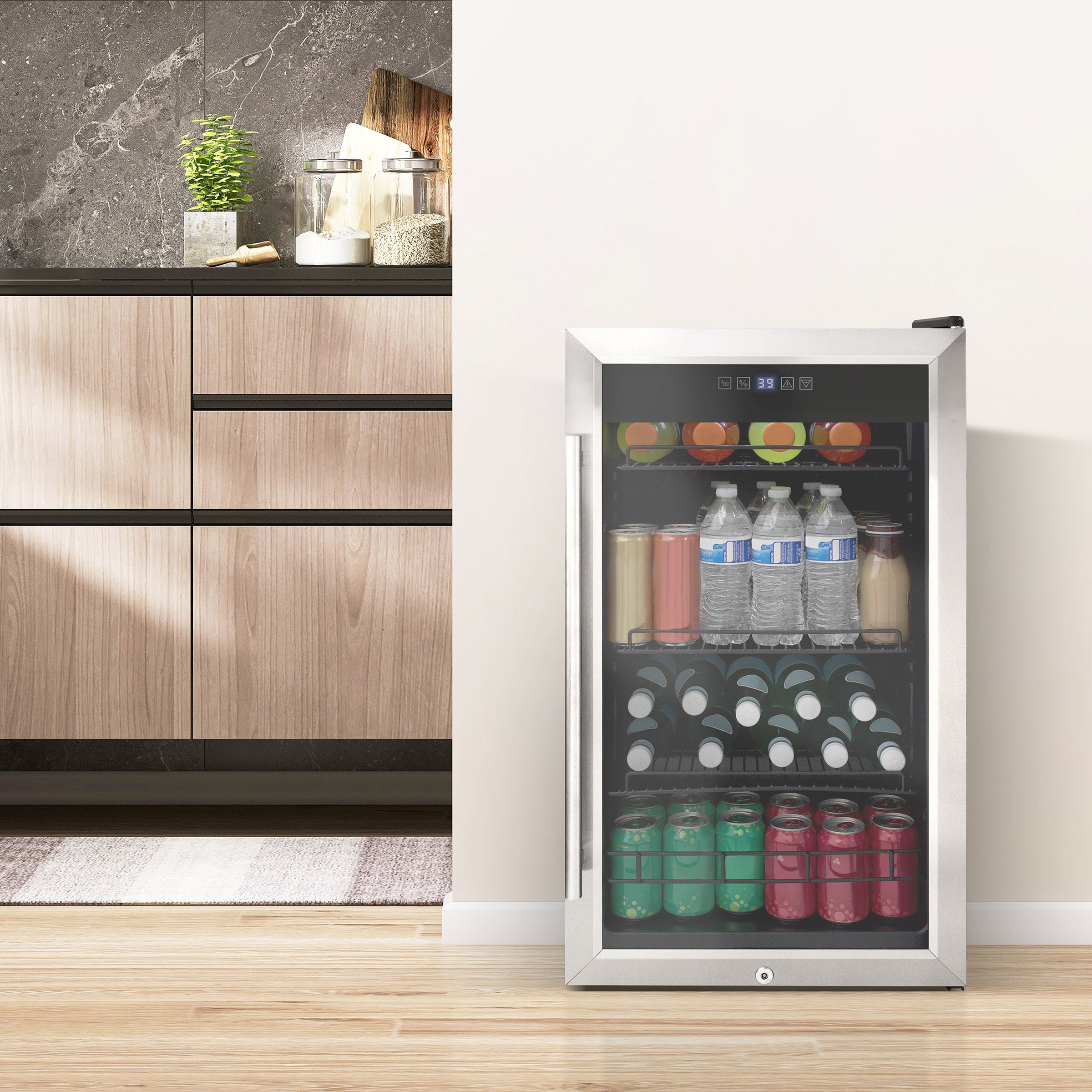 Vinotemp Free-Standing Single-Zone 108-Can Beverage Center