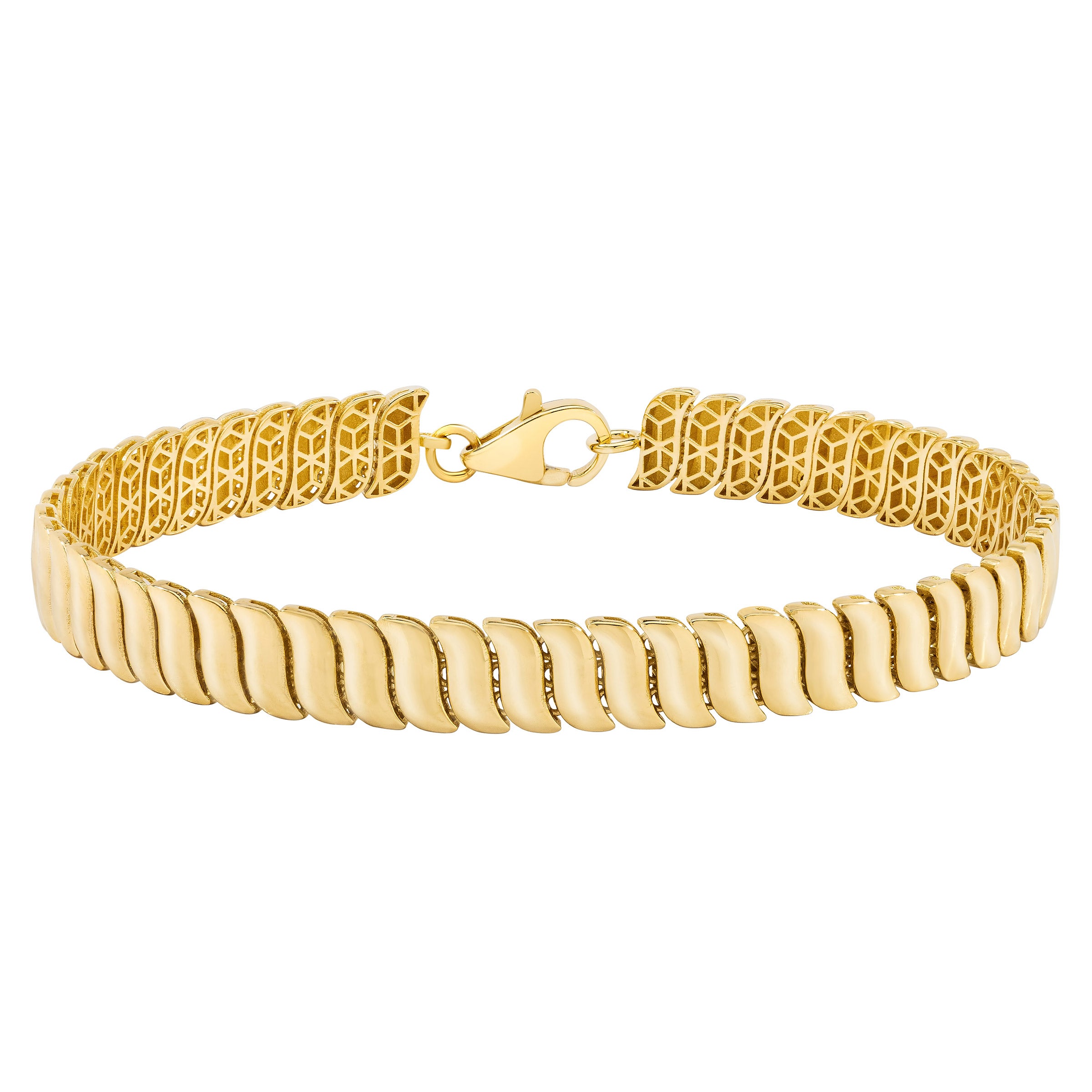 14kt Yellow Gold Swirl Link Bracelet