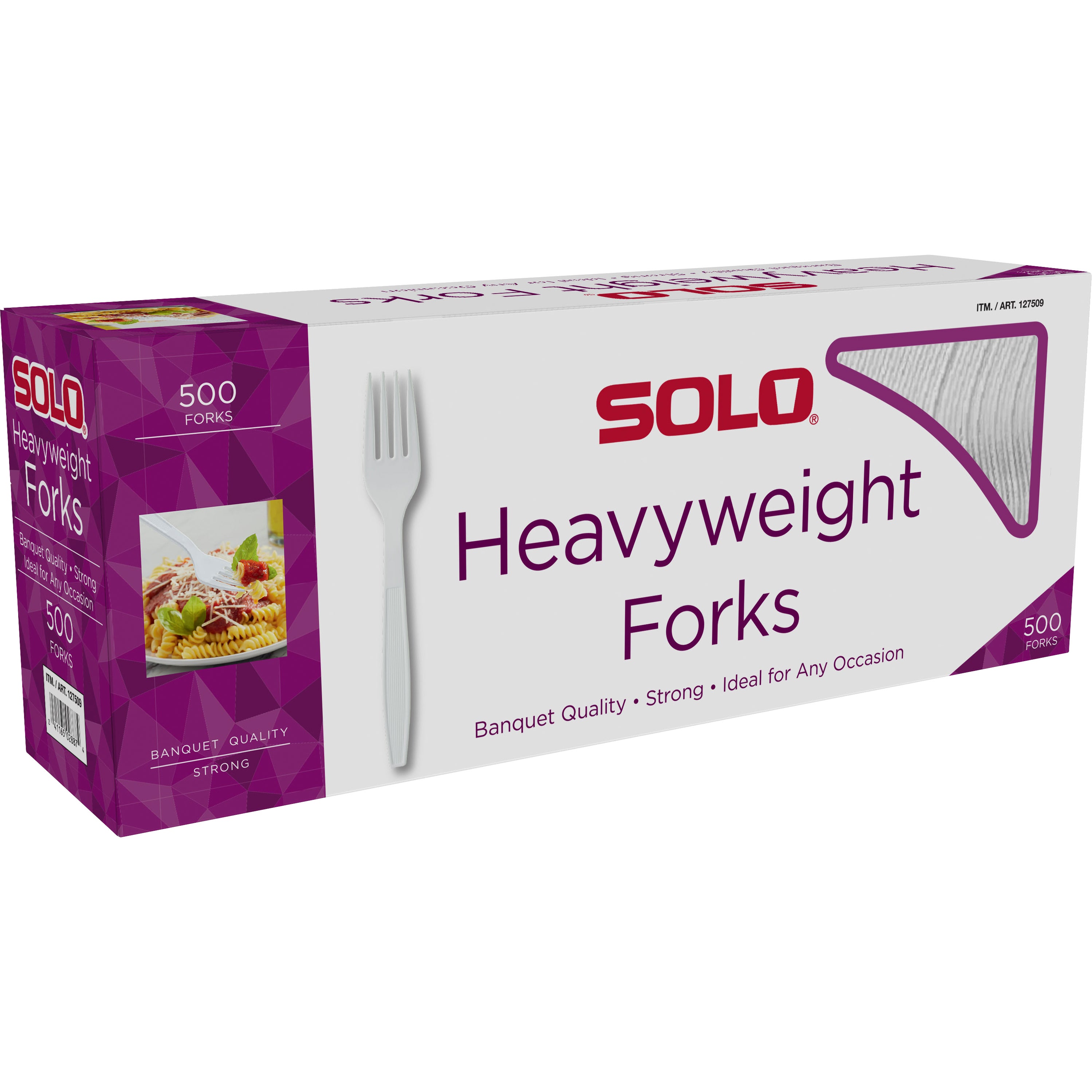 **Solo** Forks **AND/OR** Spoons, Heavyweight Plastic, White, 500 ct