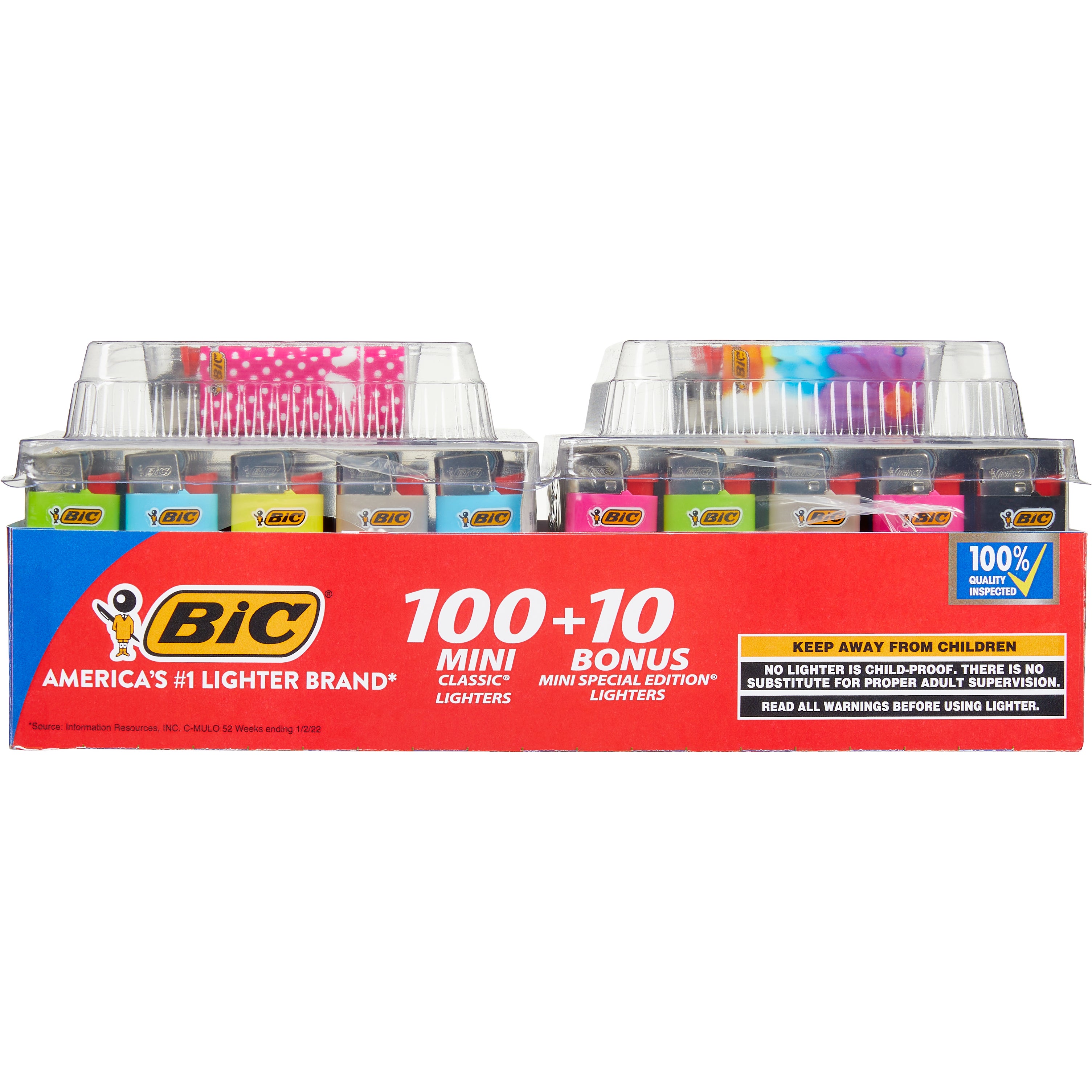 **BIC** Mini Classic Lighters, 100 ct + 10 Bonus , Mini Special Edition Lighters