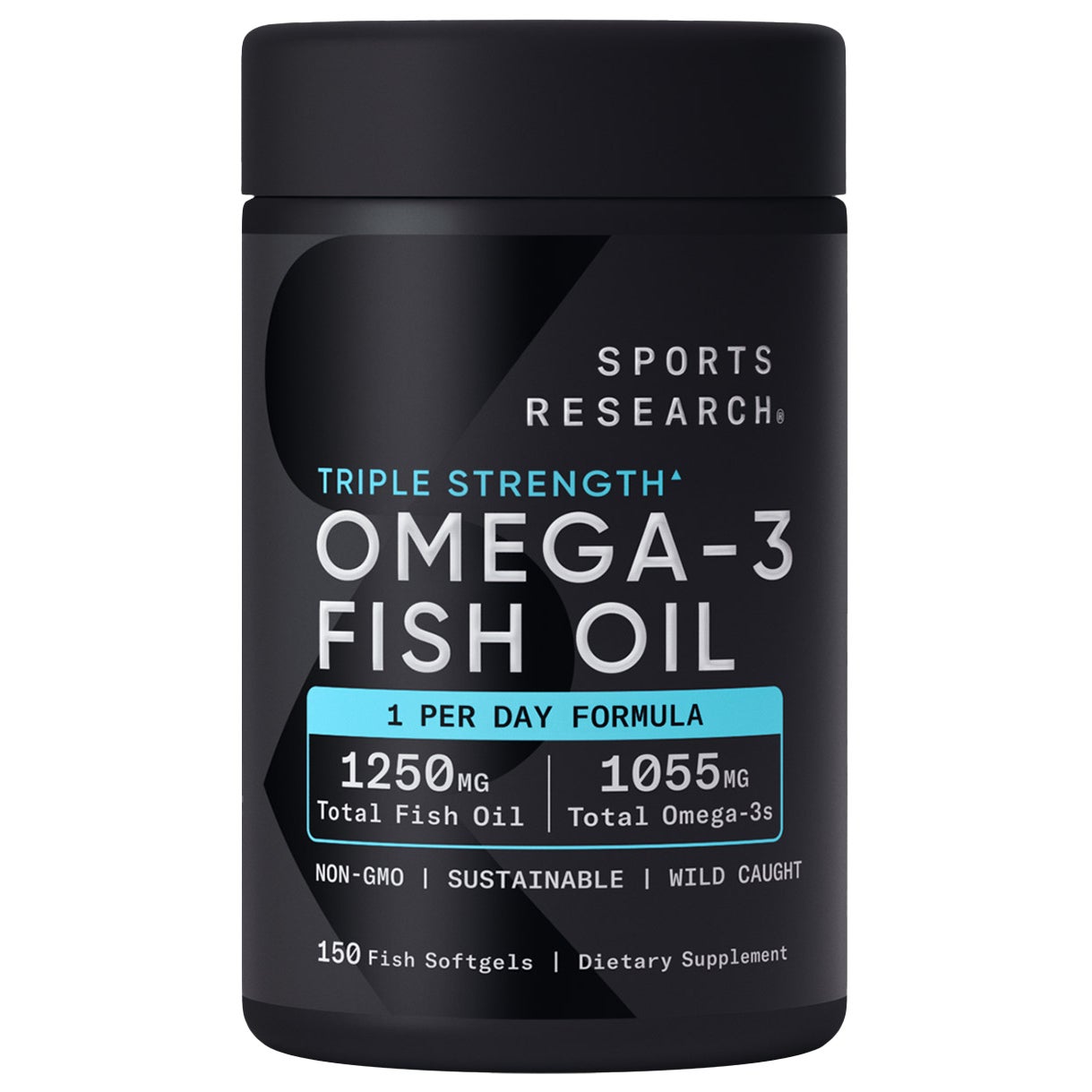 **Sports Research** Omega-3 Fish Oil, Triple Strength , 150 ct
