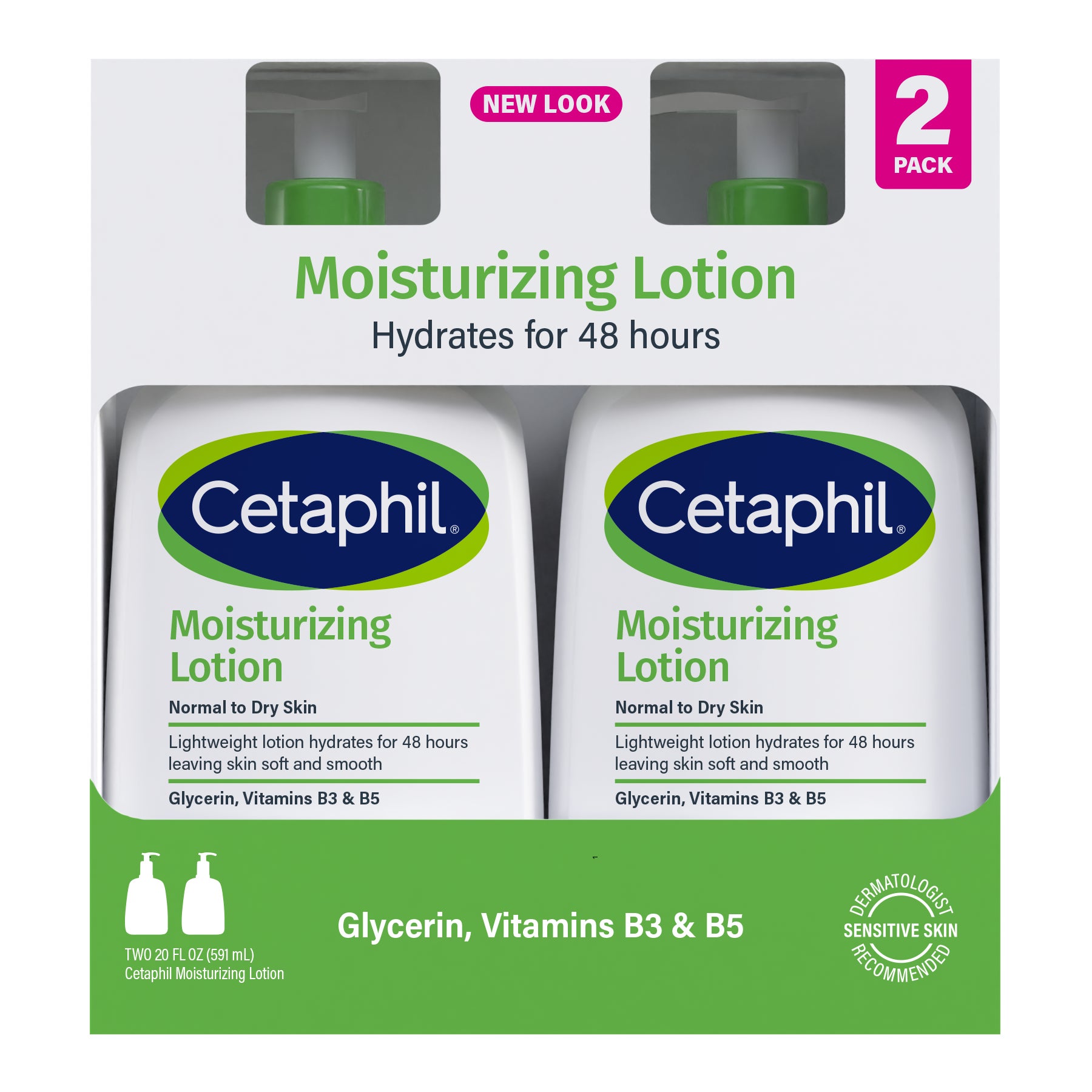 **Cetaphil** Moisturizing Lotion **AND/OR** Gentle Skin Cleanser, Dry to Normal Sensitive Skin, 20 fl oz, 2 ct