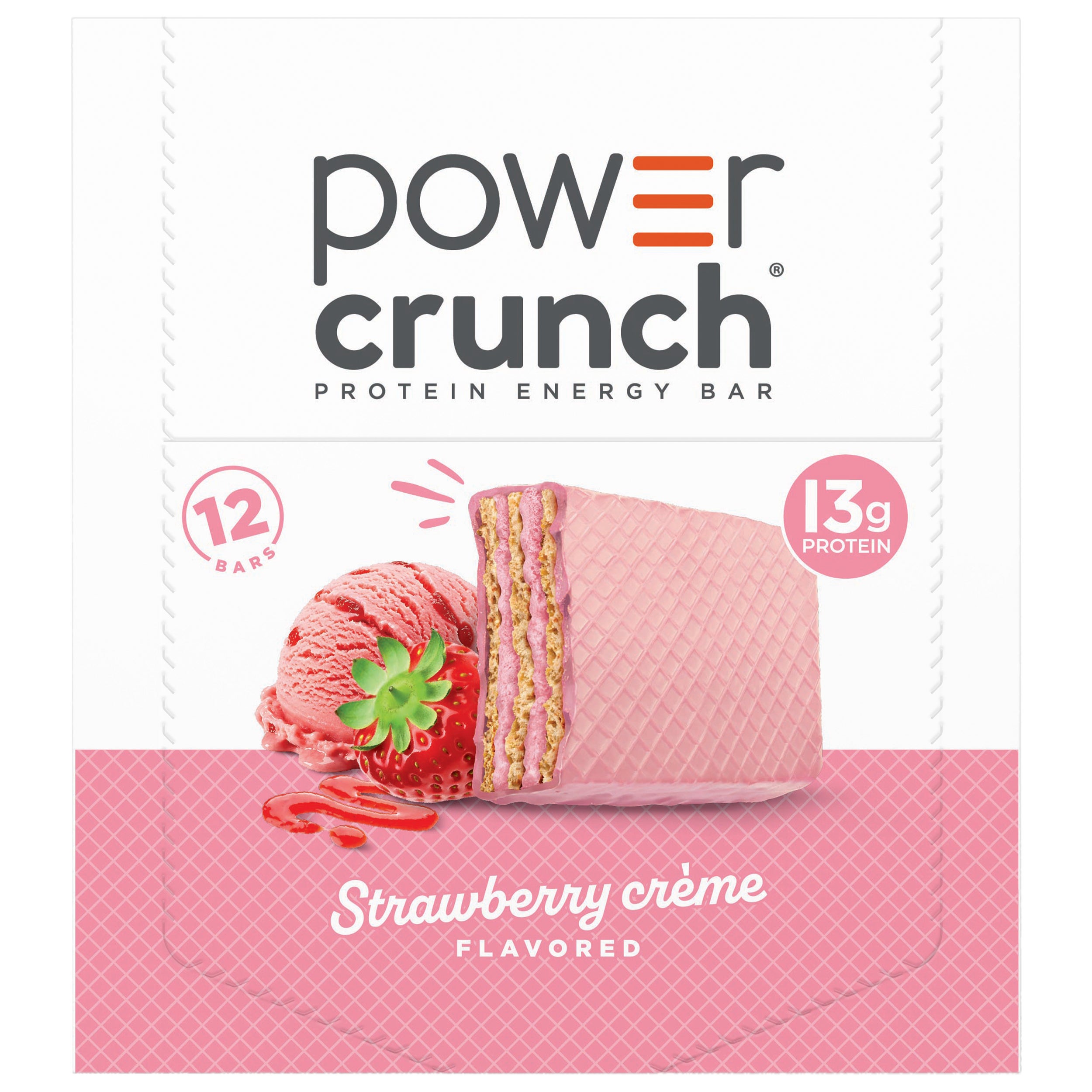 **Power Crunch** Protein Energy Bars , Strawberry Crème, Triple Chocolate **AND/OR** French Vanilla, 1.4 oz, 12 ct