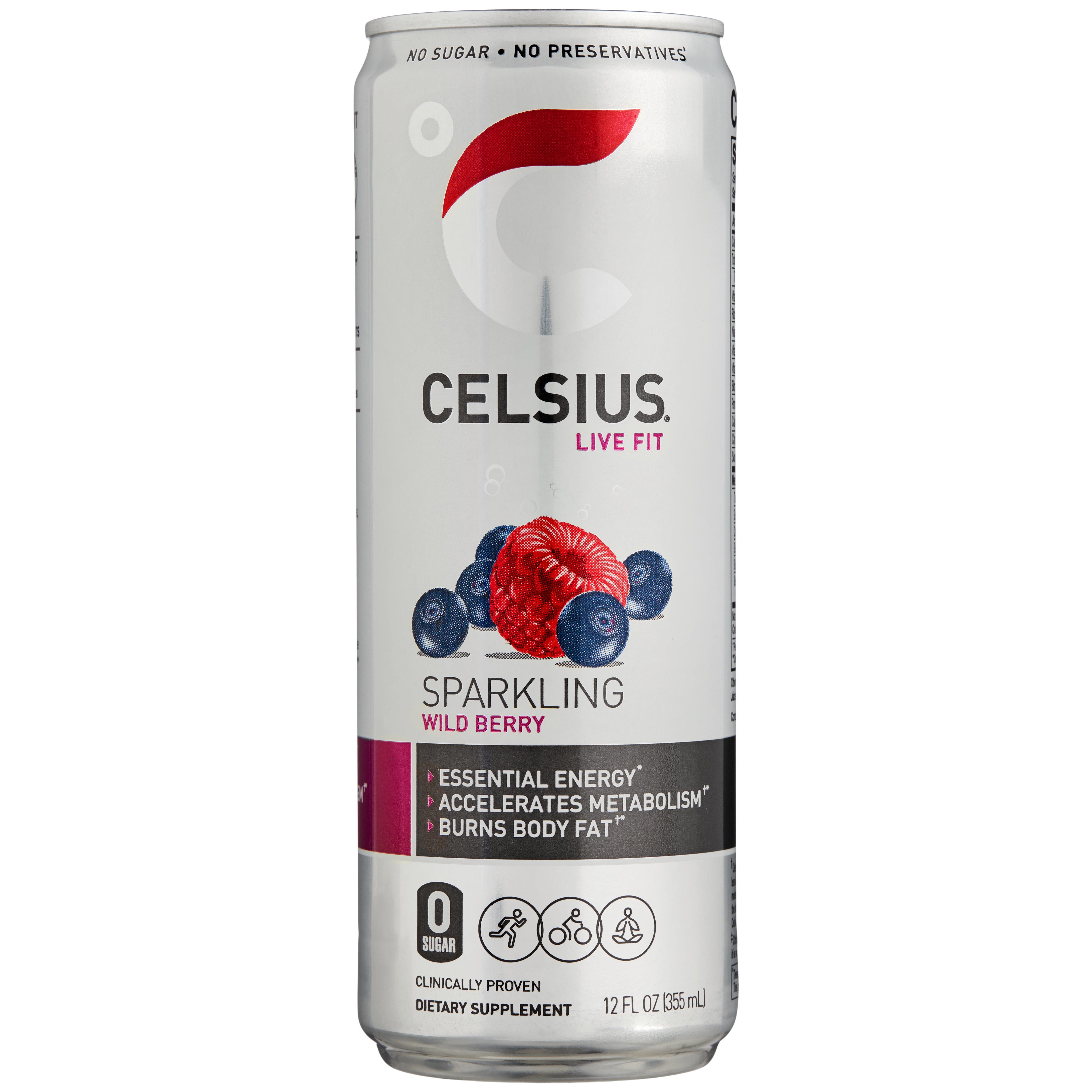 **CELSIUS** Energy Drink, Sparkling , Wild Berry, Kiwi Guava **AND/OR** Orange, 12 fl oz, 24 ct