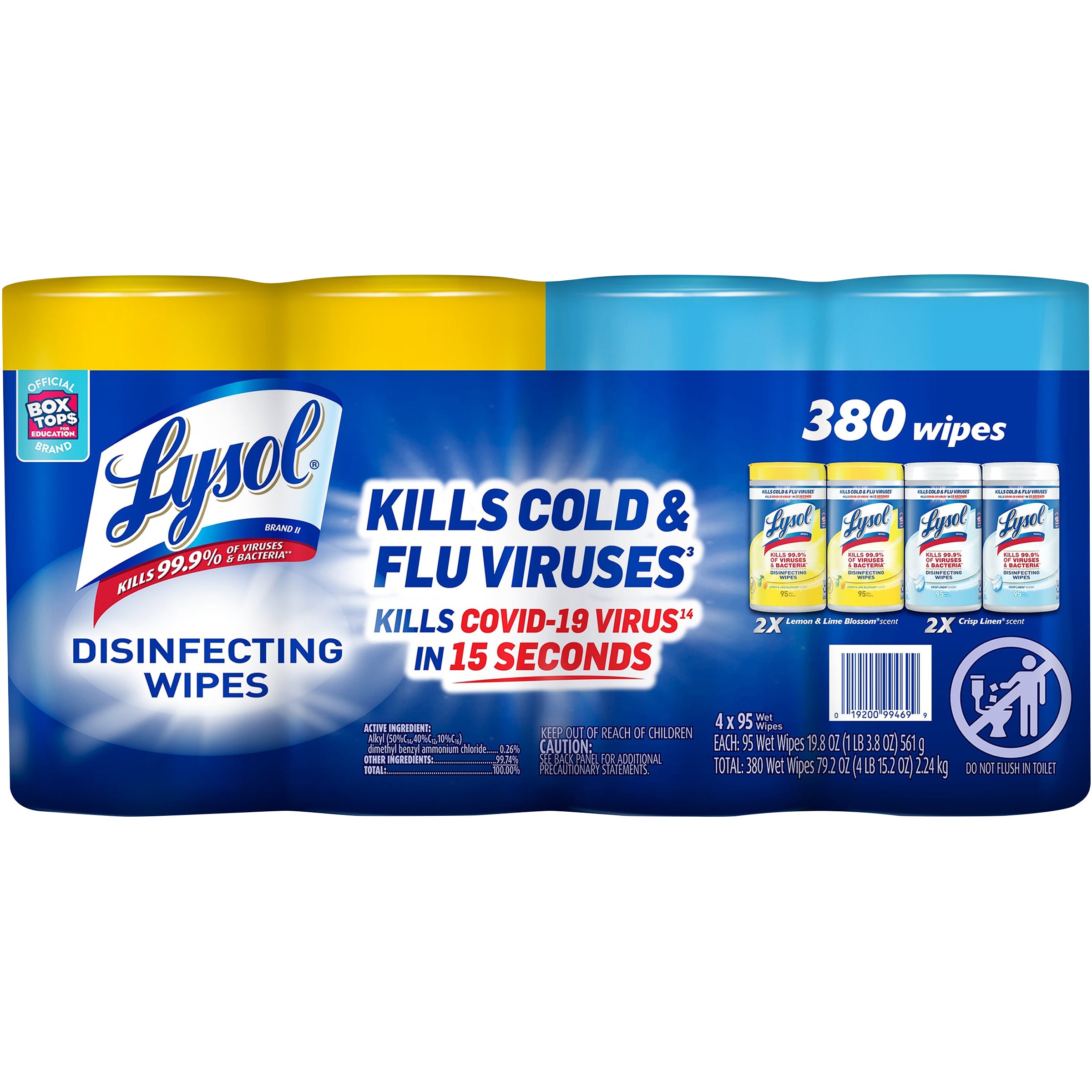 **Lysol** Disinfecting Wipes, Variety Pack, 380 Wipes