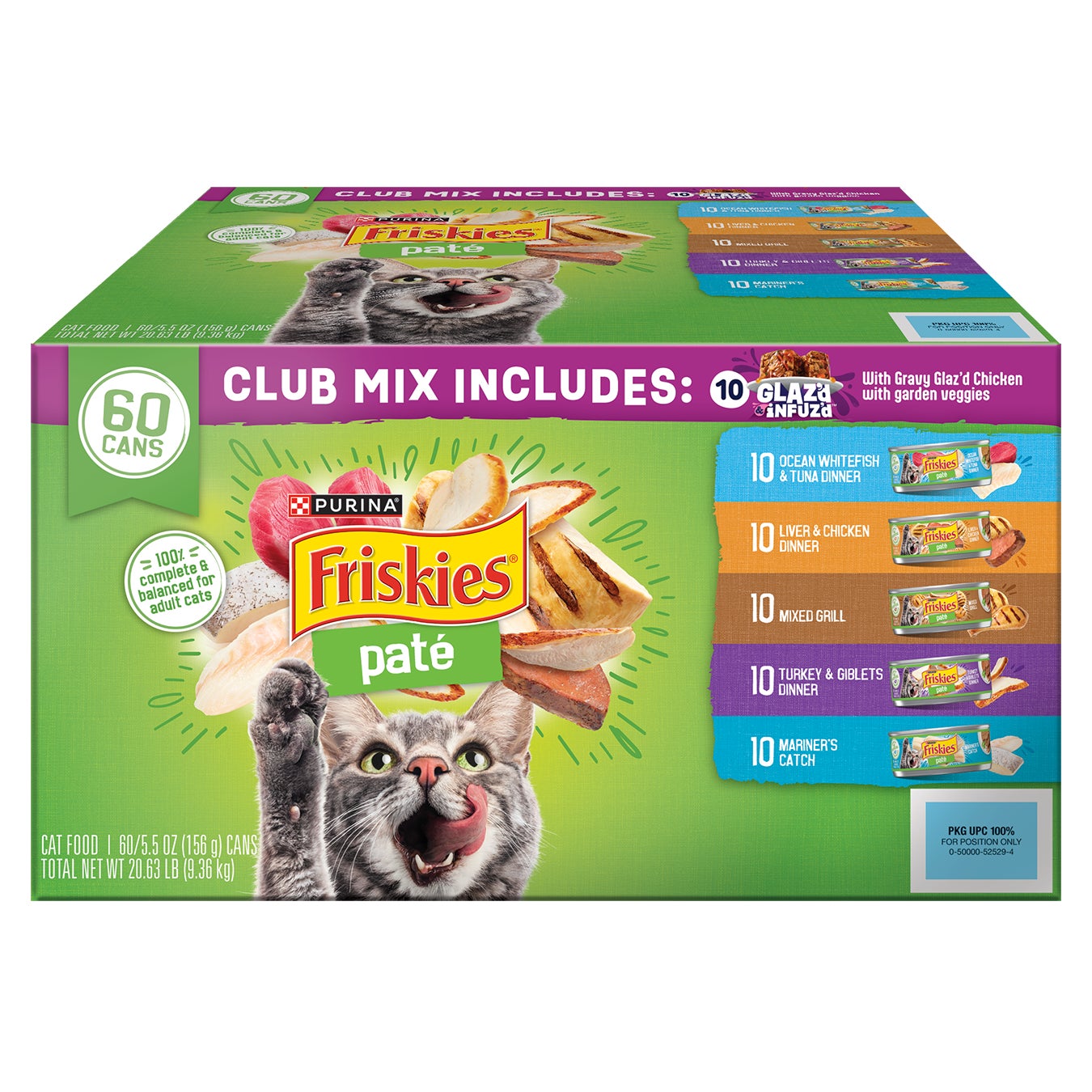 **Purina Friskies** Cat Food, Paté, Variety, 5.5 oz, 60 ct