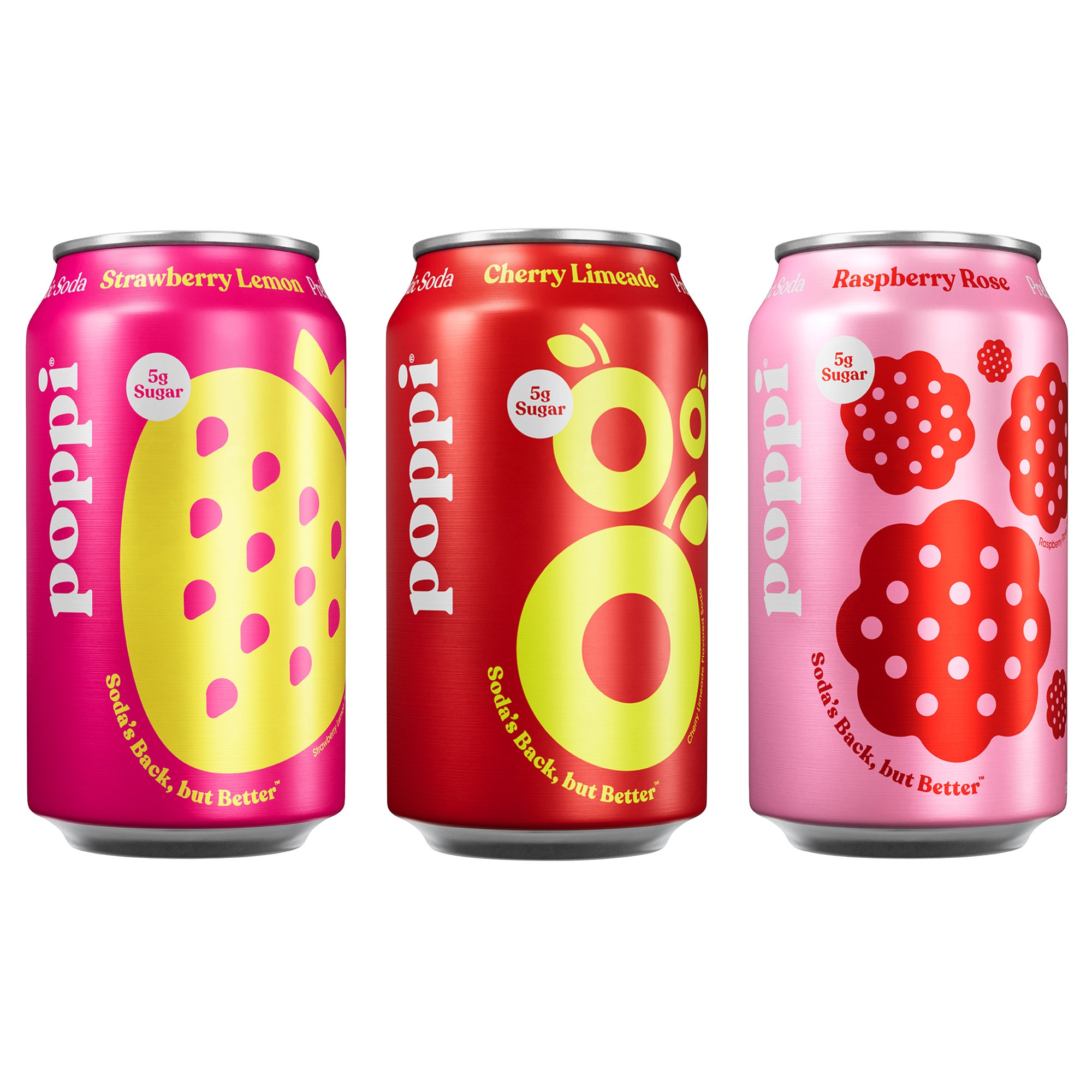**poppi** Prebiotic Soda, Variety pack, 12 fl oz, 18 ct