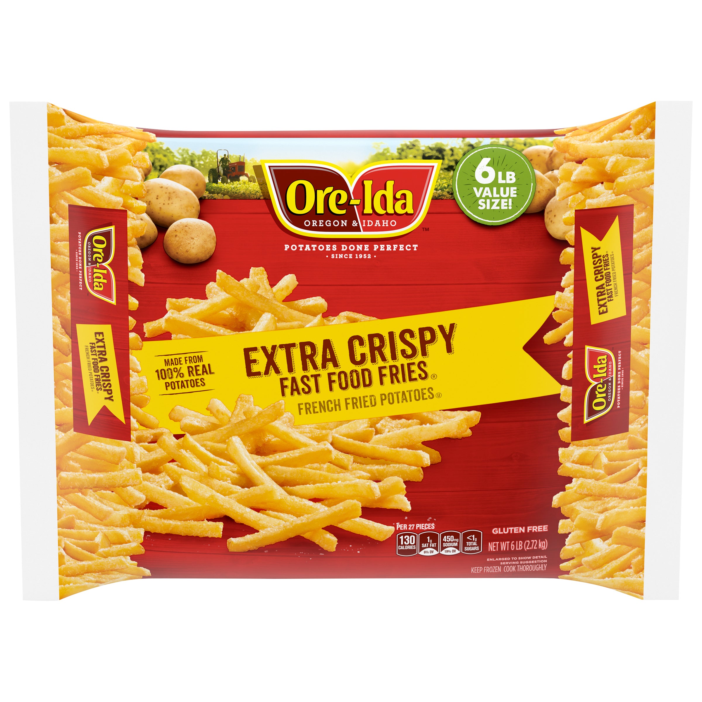 **Ore-Ida** French Fries, Fast Food, Extra Crispy, 6 lbs