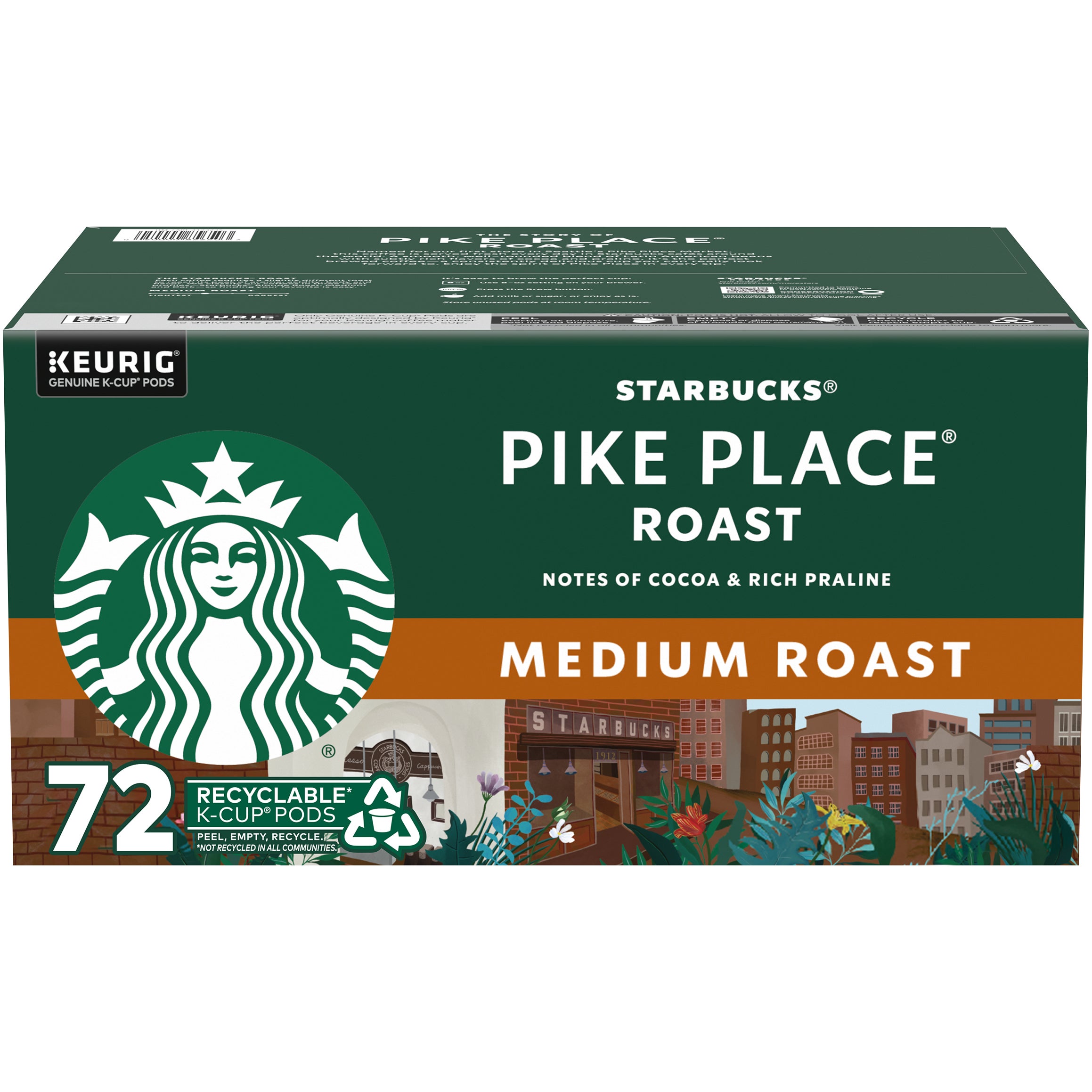 **Starbucks** Keurig K-Cup Pods, Pike Place Roast **AND/OR** French Roast, 72 ct