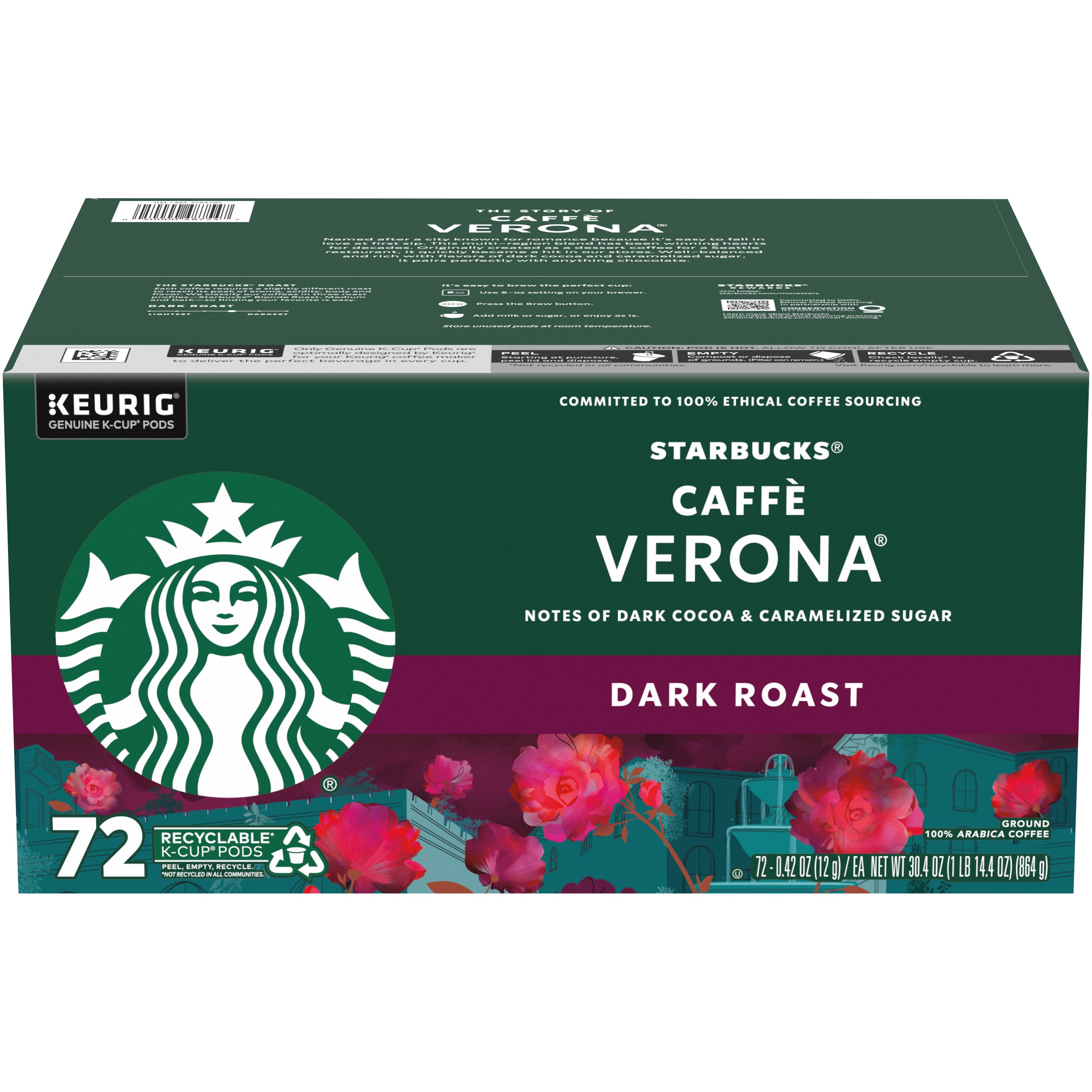 **Starbucks** Keurig K-Cup Pods, Caffè Verona **AND/OR** Veranda Blend Coffee, 72 ct