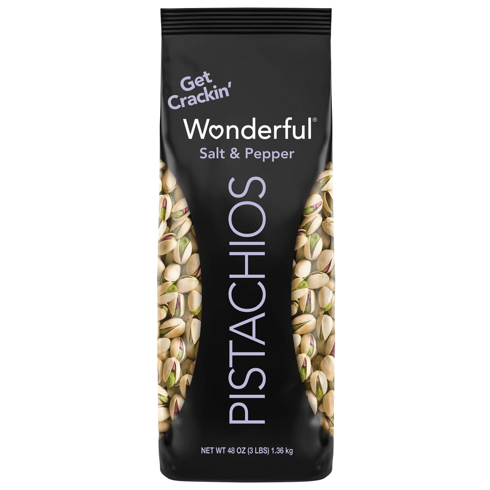 **Wonderful** Pistachios, Salt & Pepper, In-Shell, 3 lbs