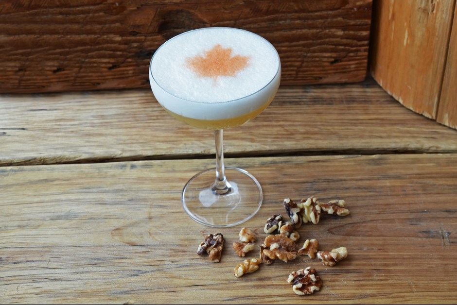 A maple whisksy cocktail created by the Fairmont Waterfront 