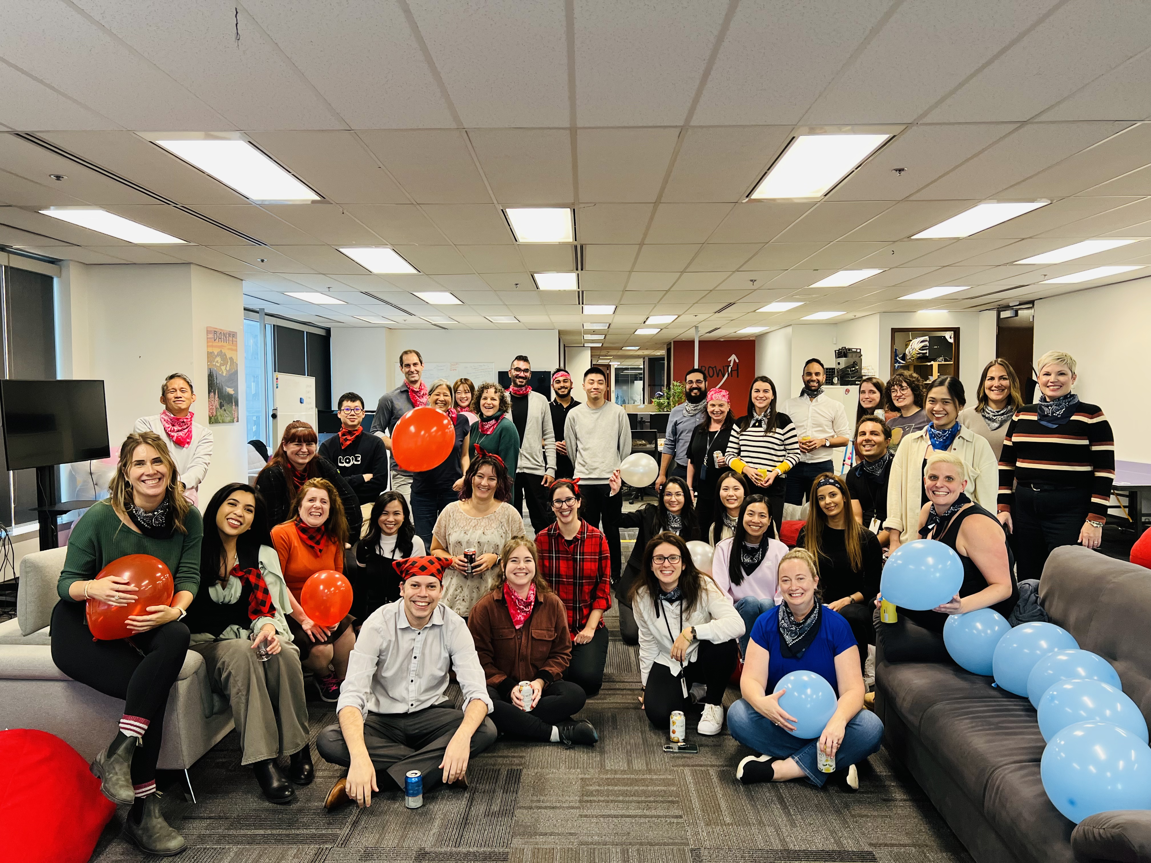 Fresh Tracks Canada staff at an office event