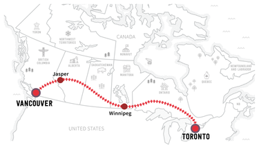 The Canadian Train Route Map The Canadian Train - Travel Guide With Prices