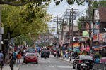 View of busy corner in Kensington Market