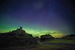 Northern Lights above L’Anse aux Meadows Historic Site in Newfoundland