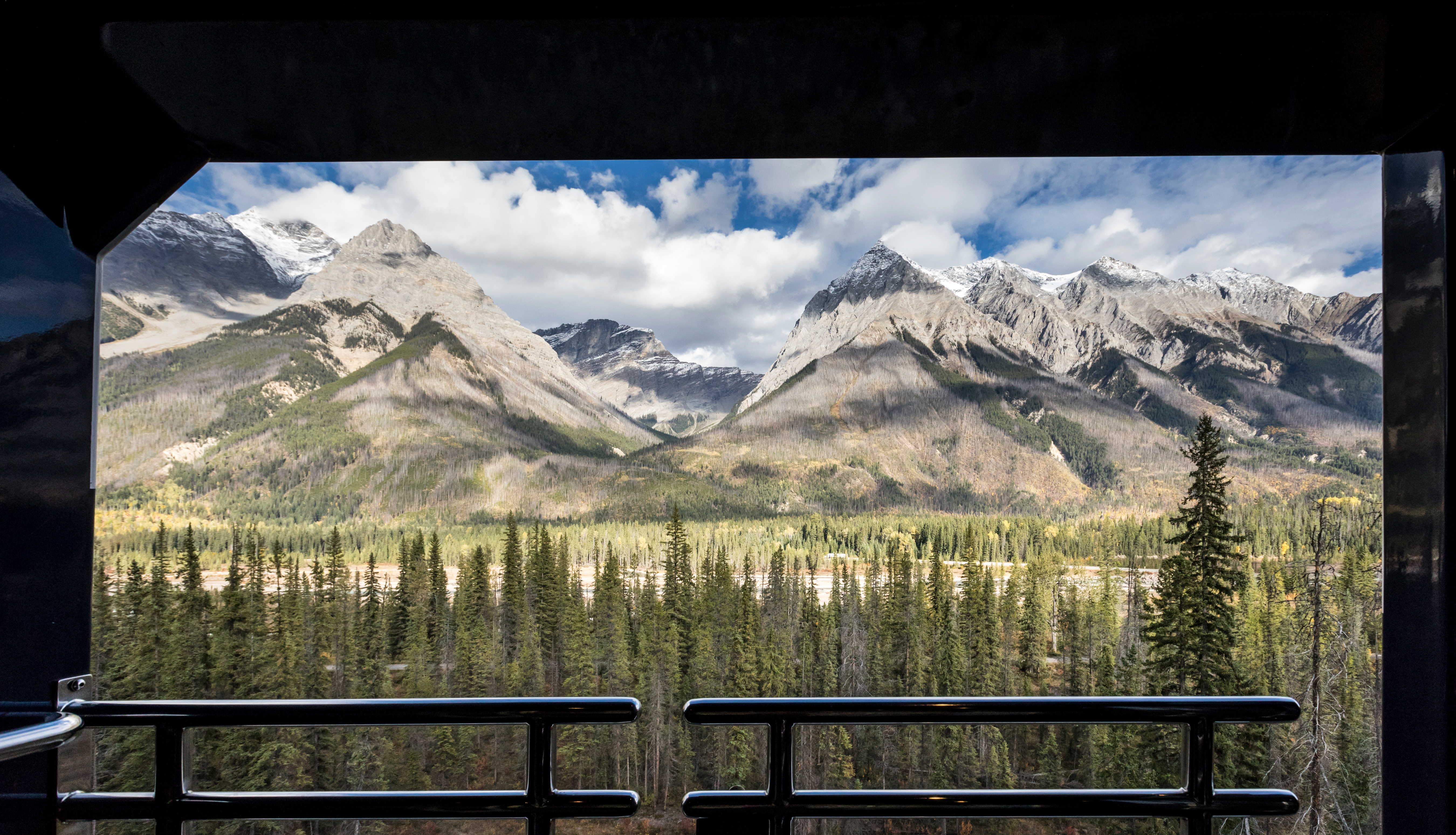 View from the outdoor viewing platform of the GoldLeaf coach