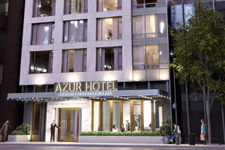 Exterior rendering of the Azur Legacy Collection Hotel in Vancouver