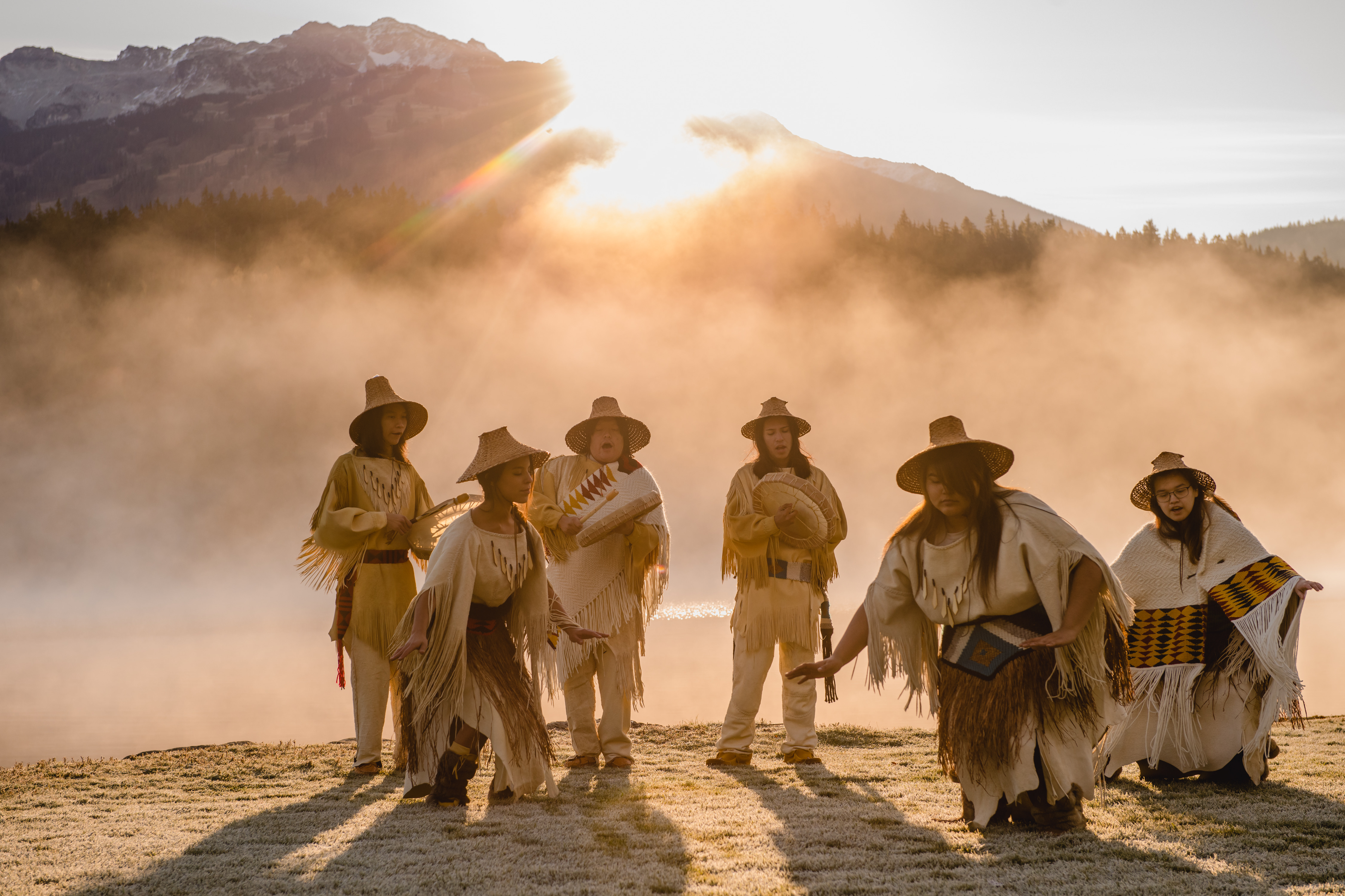 Indigenous ceremony at the Squamish Lilwat Cultural Centre