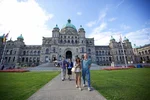 The Legislature building in downtown Victoria, British Columbia, Canada.